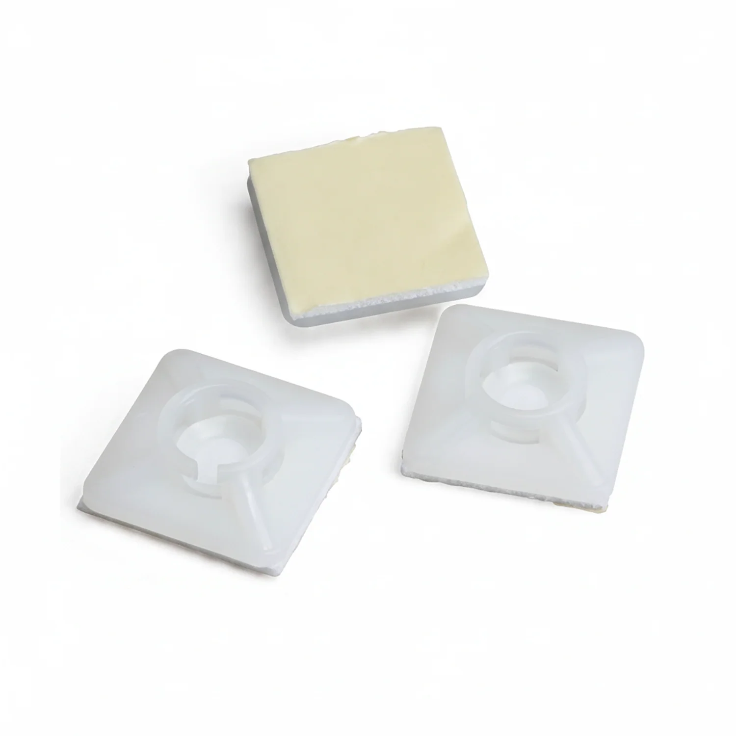 .75" Natural 4-Way Adhesive Cable Mounts 100/bag