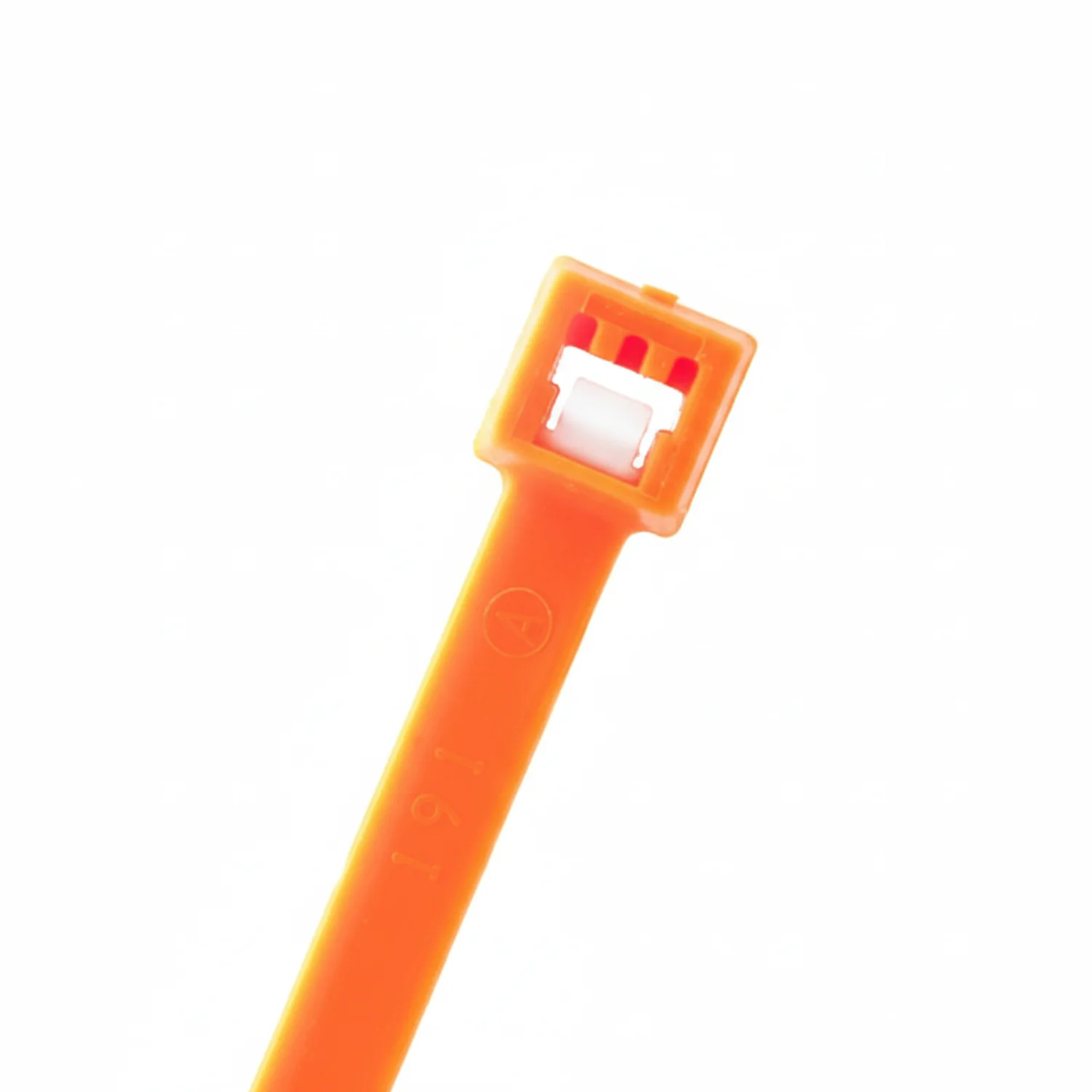 8" 40lb Fluorescent Orange Cable Ties / Zip Ties 100/bag Part # C8-40-Flo Orange - Image 3