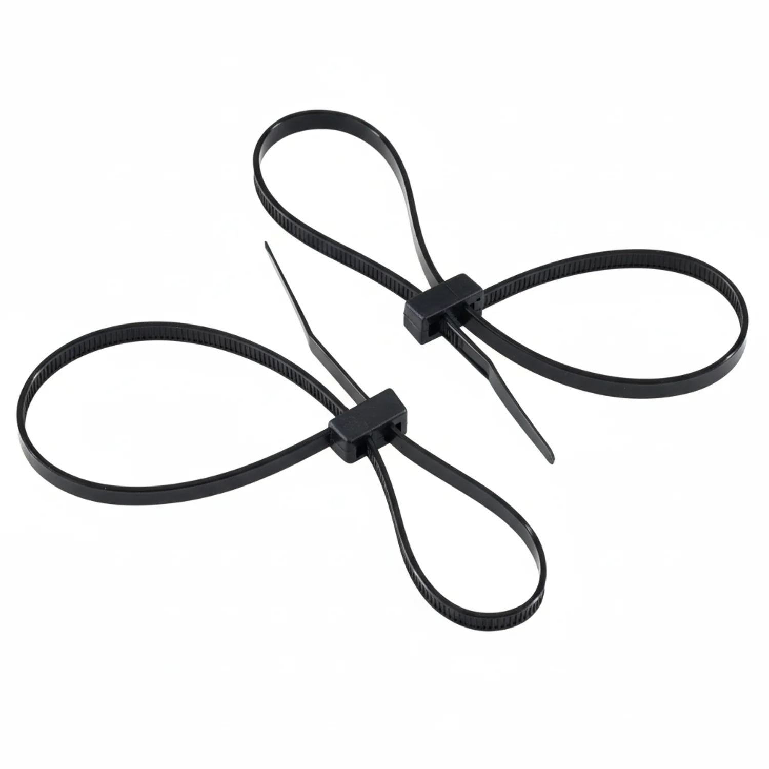 8" 50lb Black Double Loop Cable Ties / Zip Ties 100/bag Part #DL8-50-0C - Image 3
