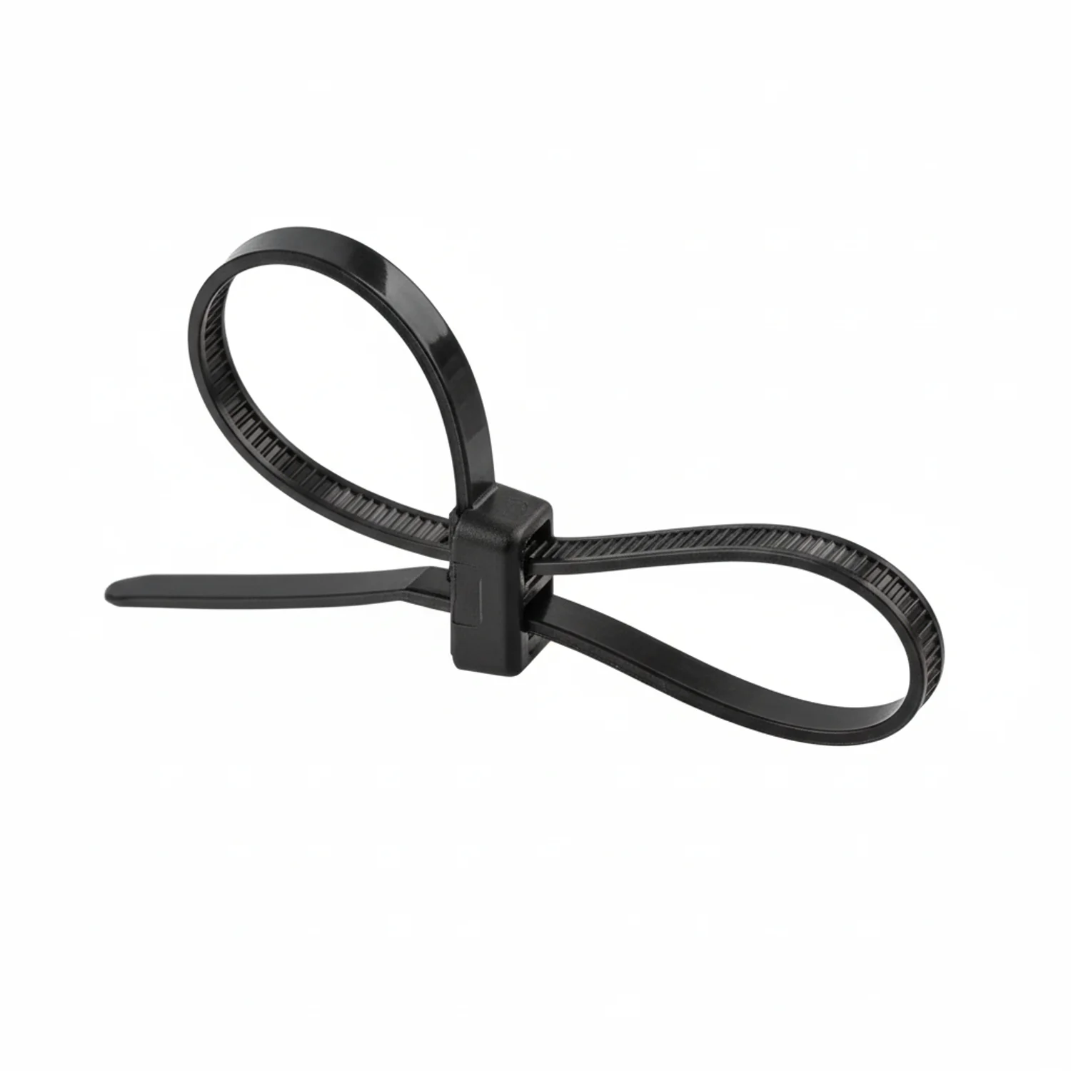 8" 50lb Black Double Loop Cable Ties / Zip Ties 100/bag Part #DL8-50-0C - Image 6