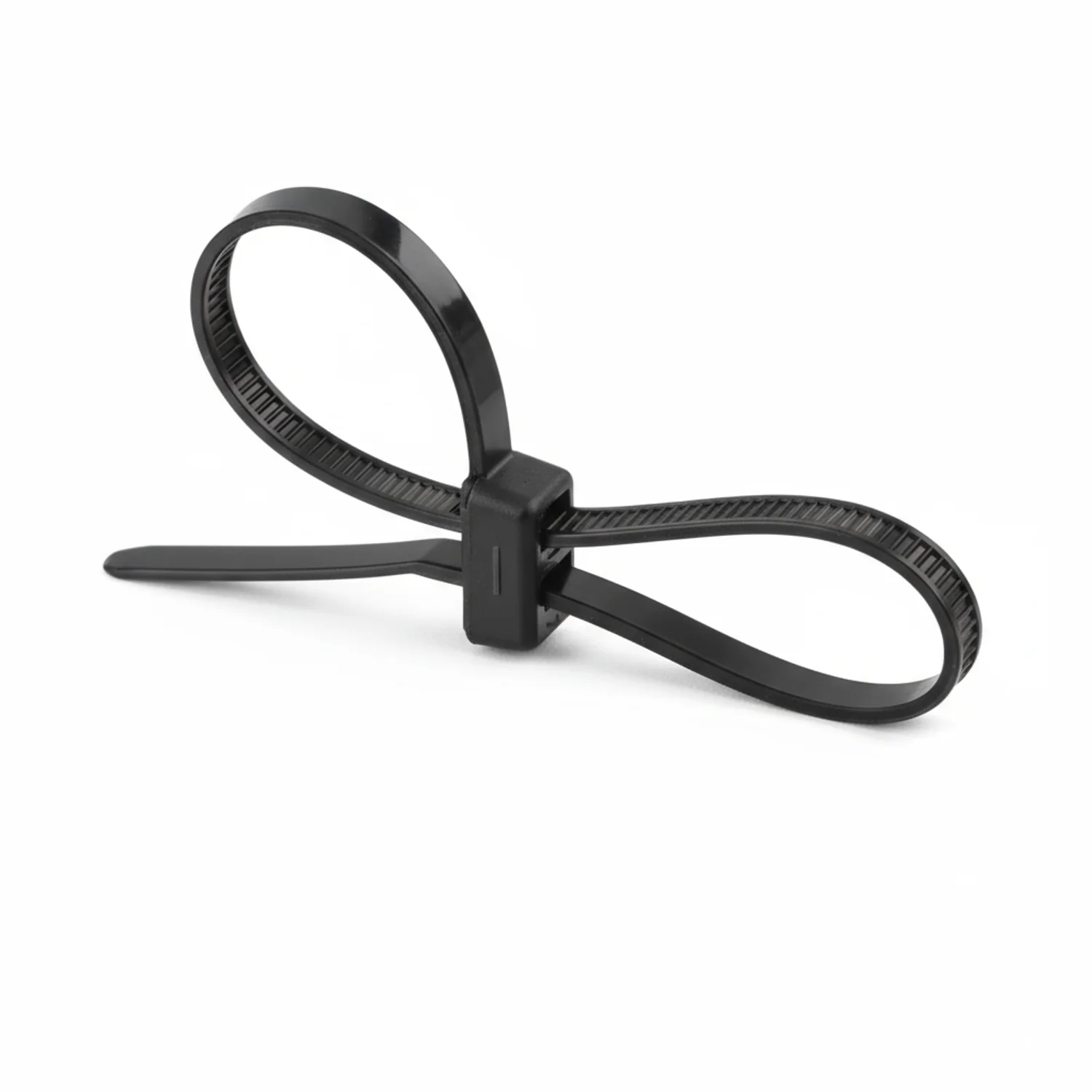 8" 50lb Black Double Loop Cable Ties / Zip Ties 500/bag Part #DL8-50-0D - Image 5
