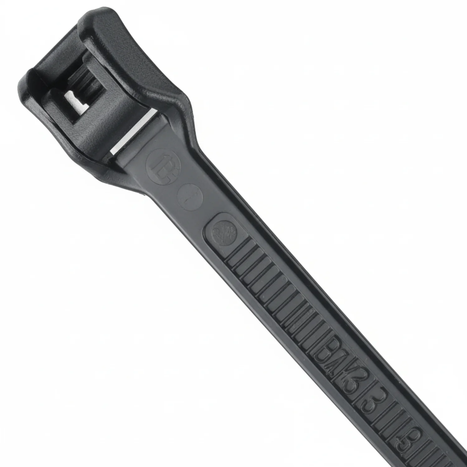 8" 50lb Black Low Profile/In-Line Cable Ties / Zip Ties 100/bag Part #LP8-50-0C - Image 2