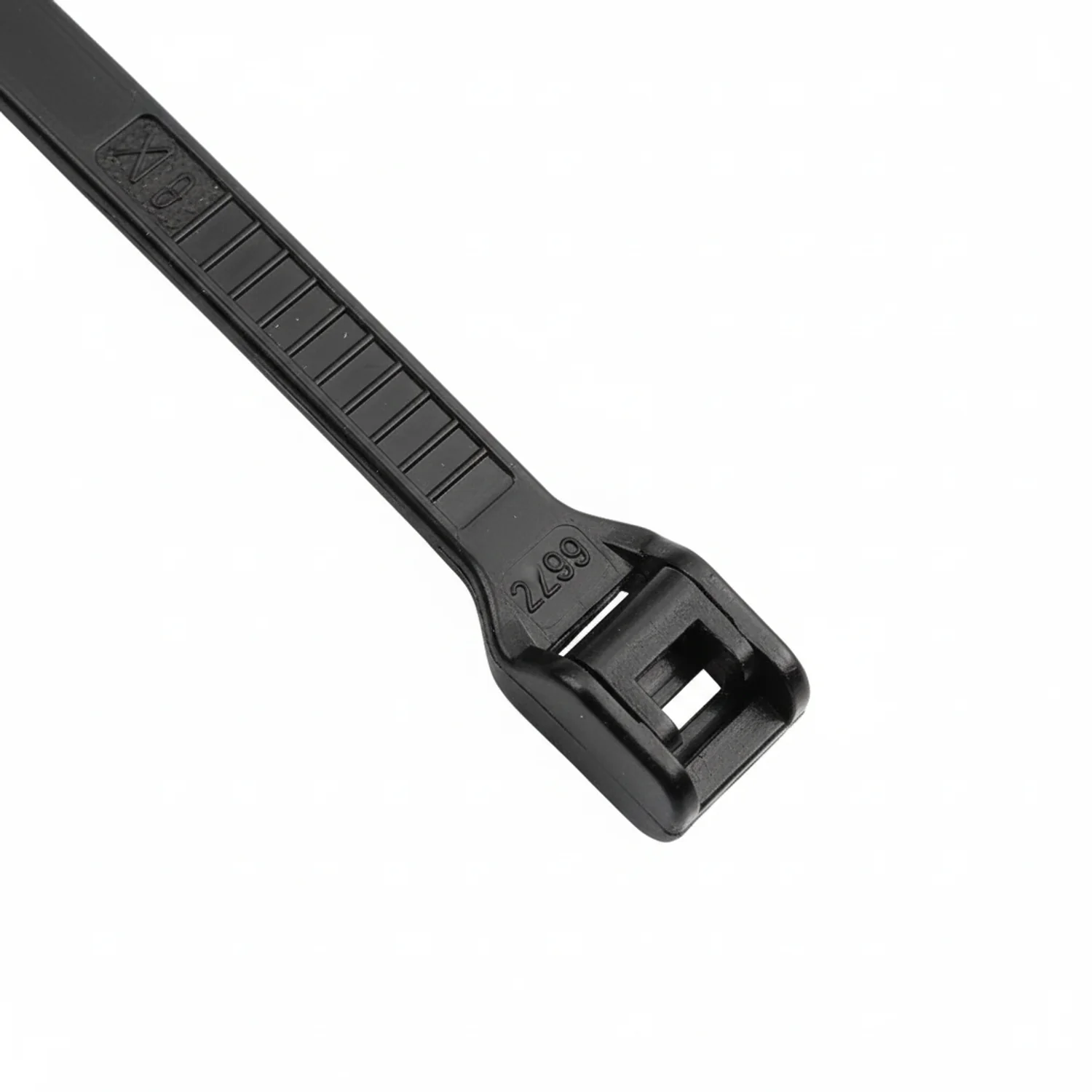 8" 50lb Black Low Profile/In-Line Cable Ties / Zip Ties 100/bag Part #LP8-50-0C - Image 3