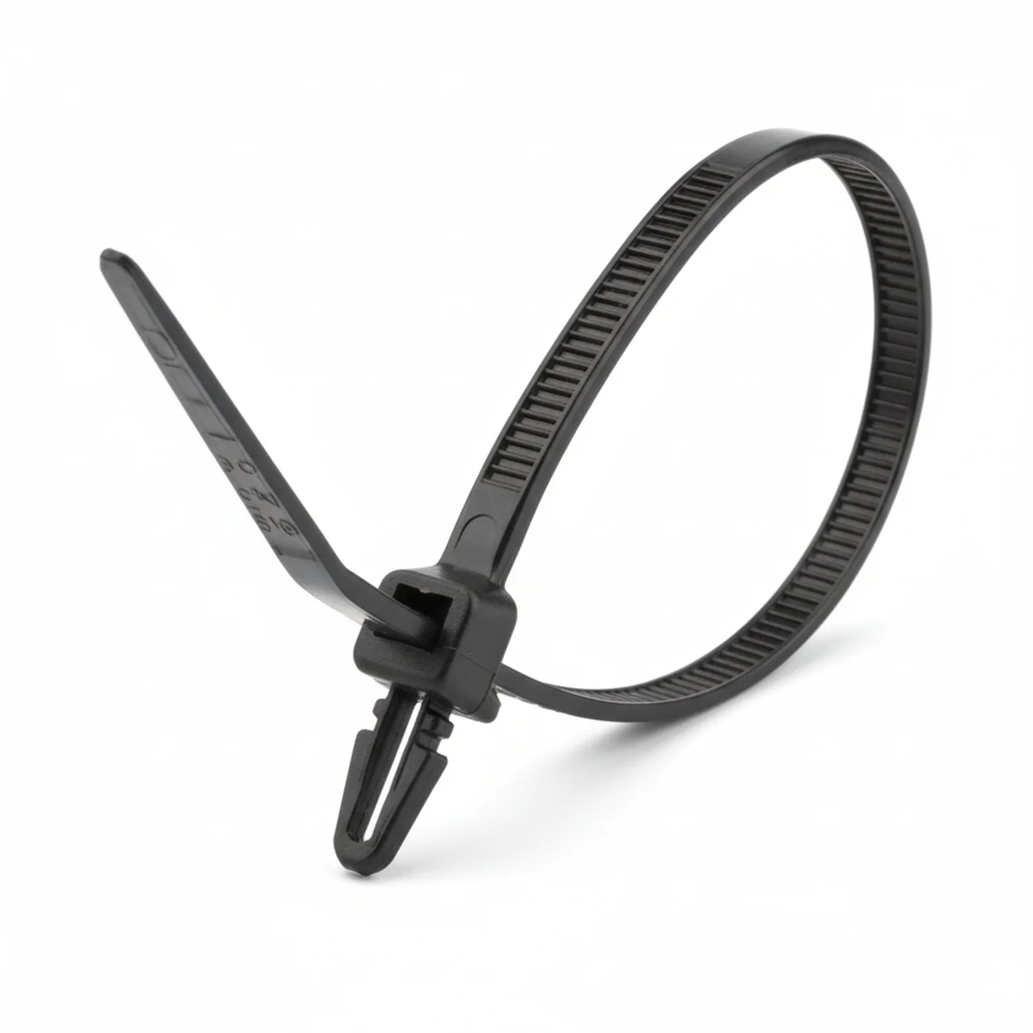 8" 50lb UV Black Push Mount Cable Ties / Zip Ties 100/bag Part # PM8-50-0C-NW - Image 3