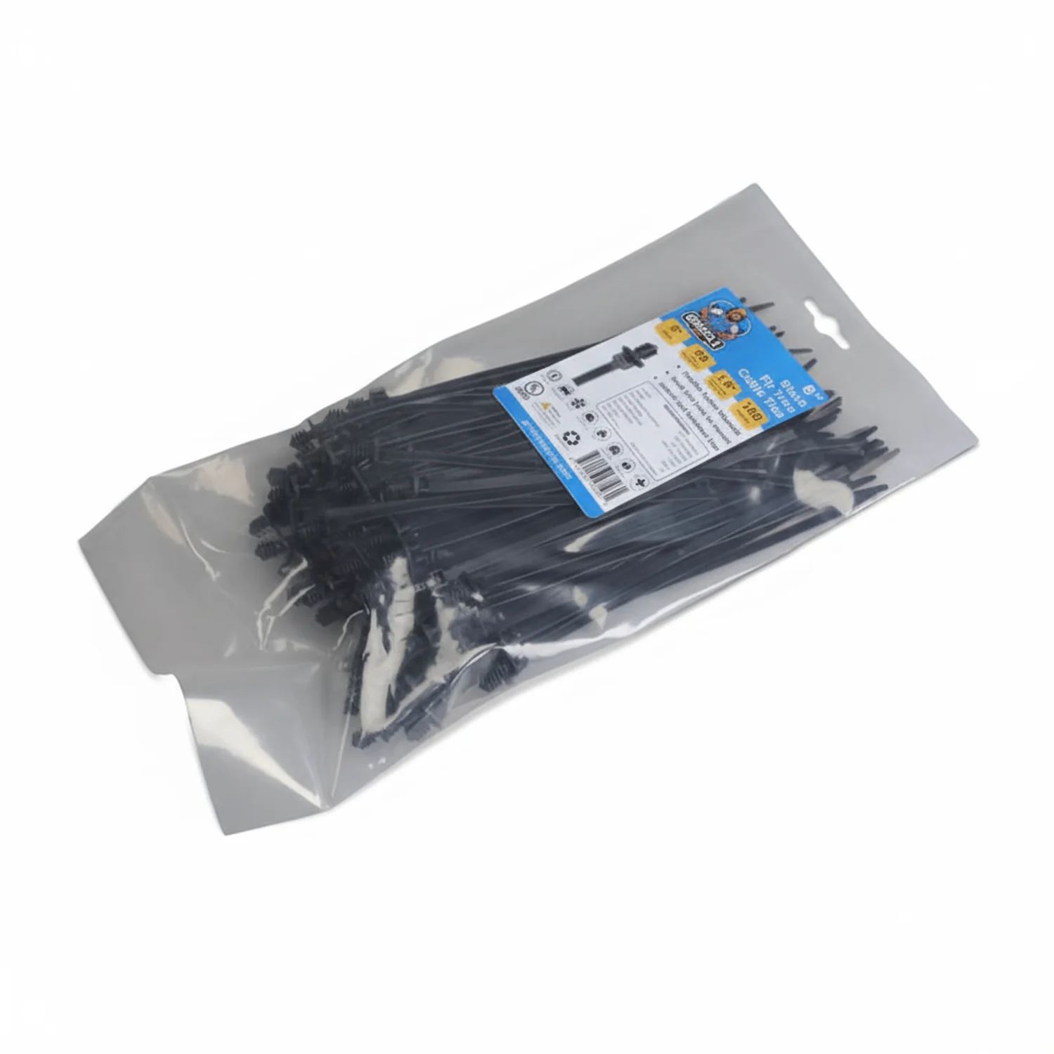 8" 50lb BlackUV Fir Tree Cable Tie 100/bag - Image 2
