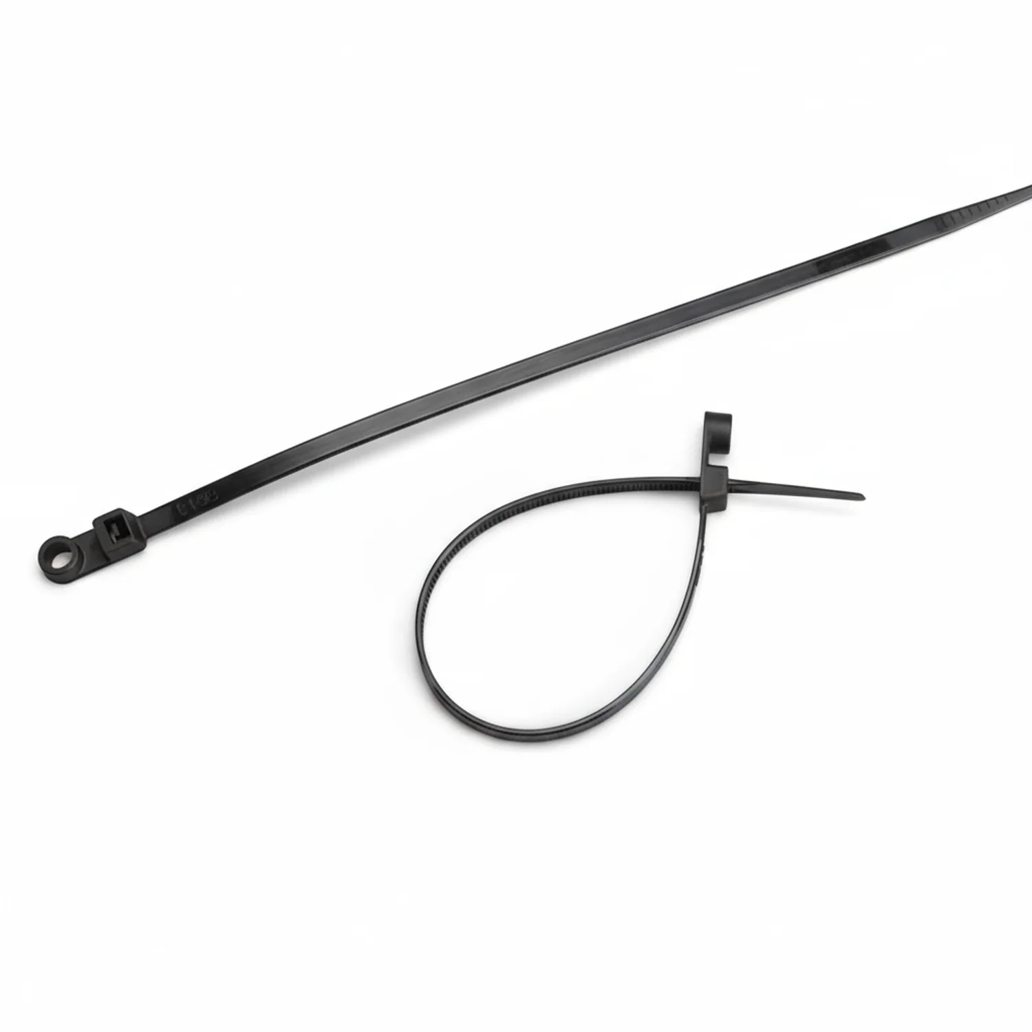 8" 50lb BlackUV Screw Mount Cable Tie 100/bag - Image 2