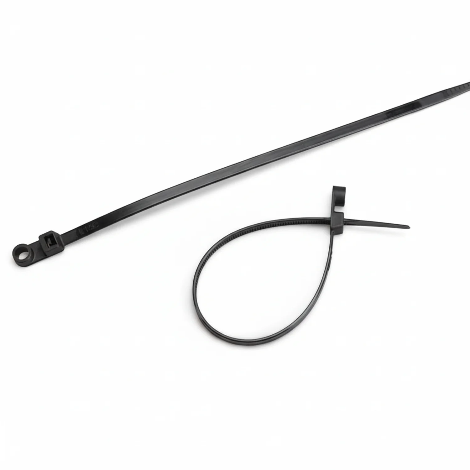 8" 50lb BlackUV Screw Mount Cable Tie 30/bag