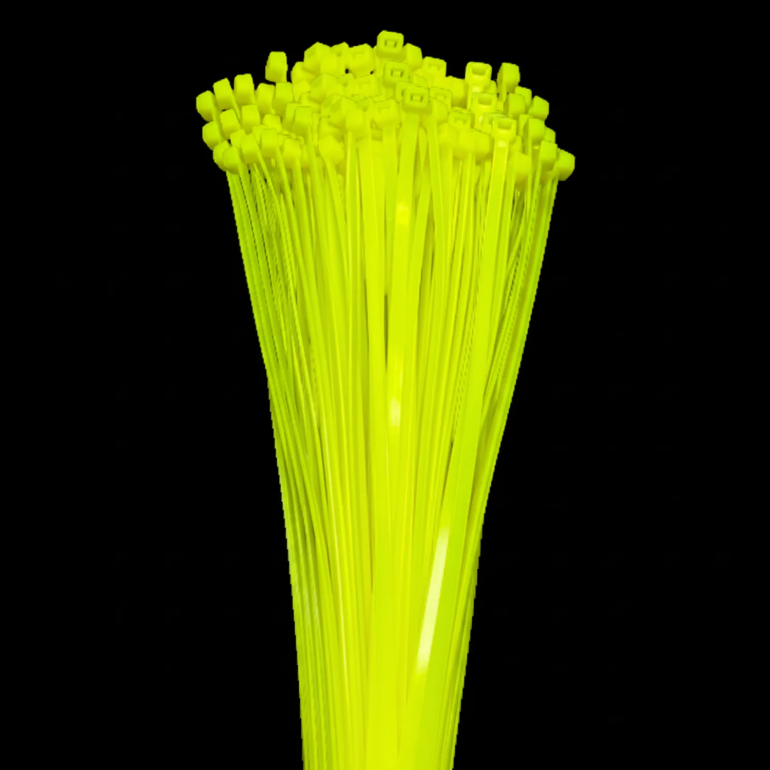 8" 50lb Fluorescent Green Cable Ties / Zip Ties 100/bag Part # C8-50-Flo Green - Image 3