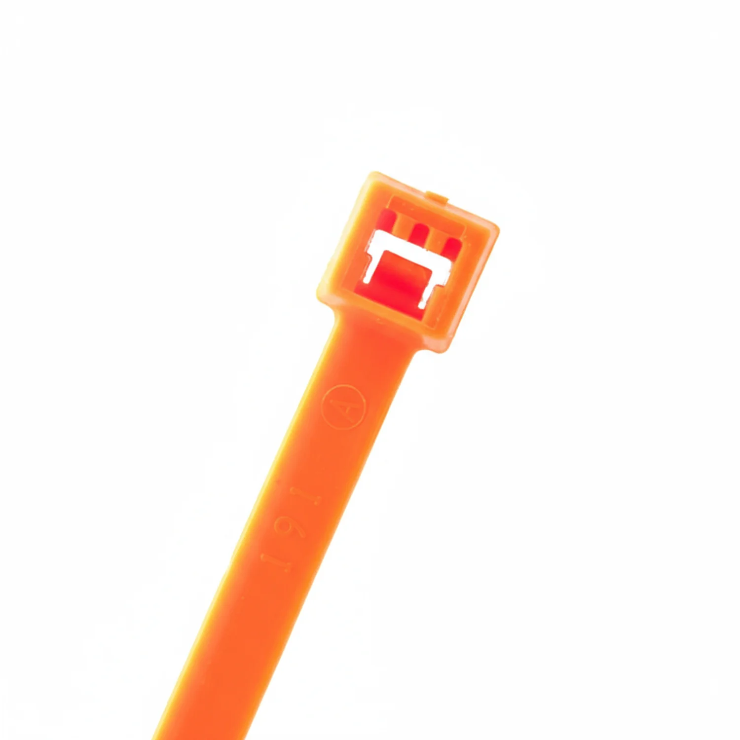 8" 50lb Fluorescent Orange Cable Ties / Zip Ties 100/bag Part # C8-50-Flo Orange - Image 3