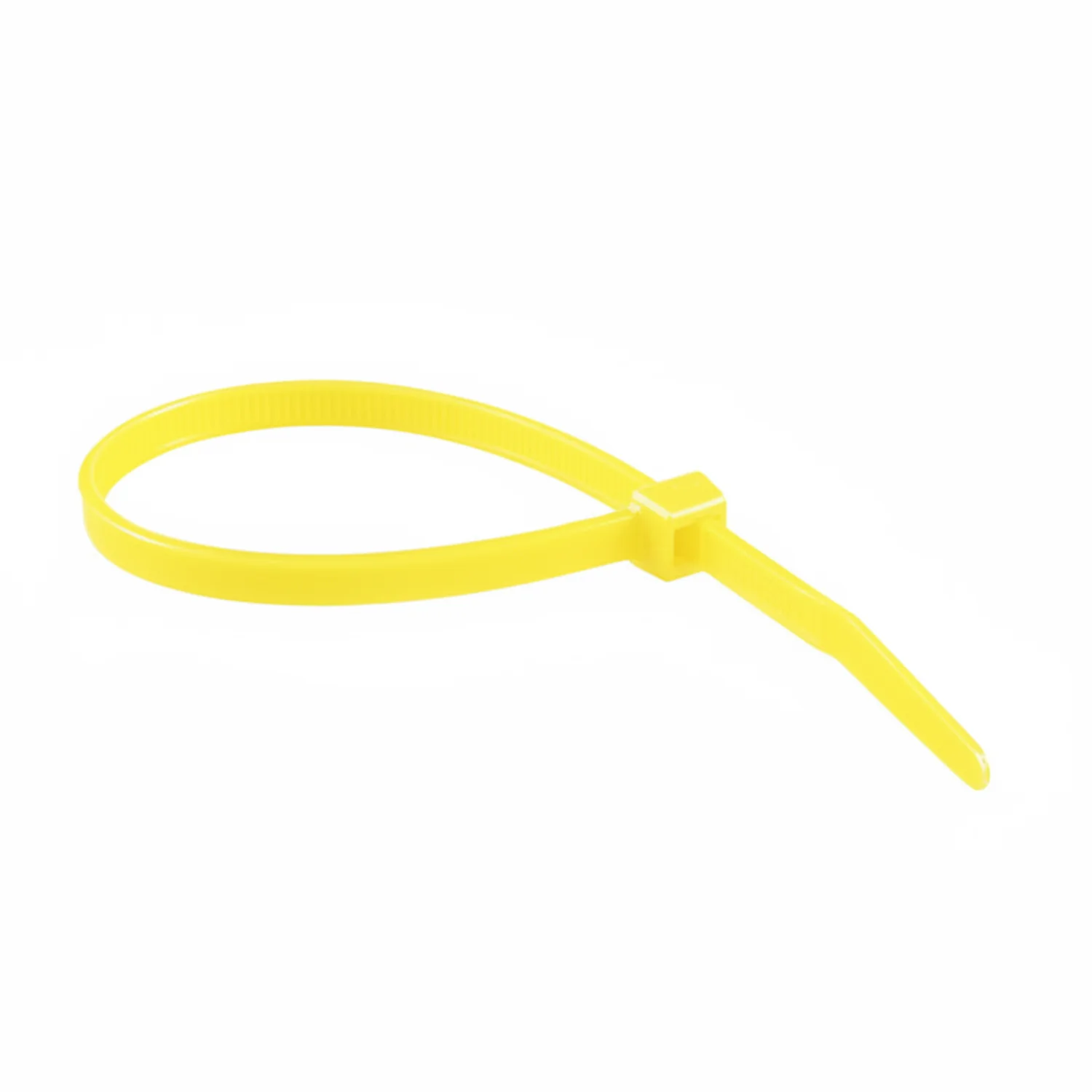 8" 50lb Fluorescent Yellow Cable Ties / Zip Ties 100/bag Part # C8-50-Flo Yellow - Image 3