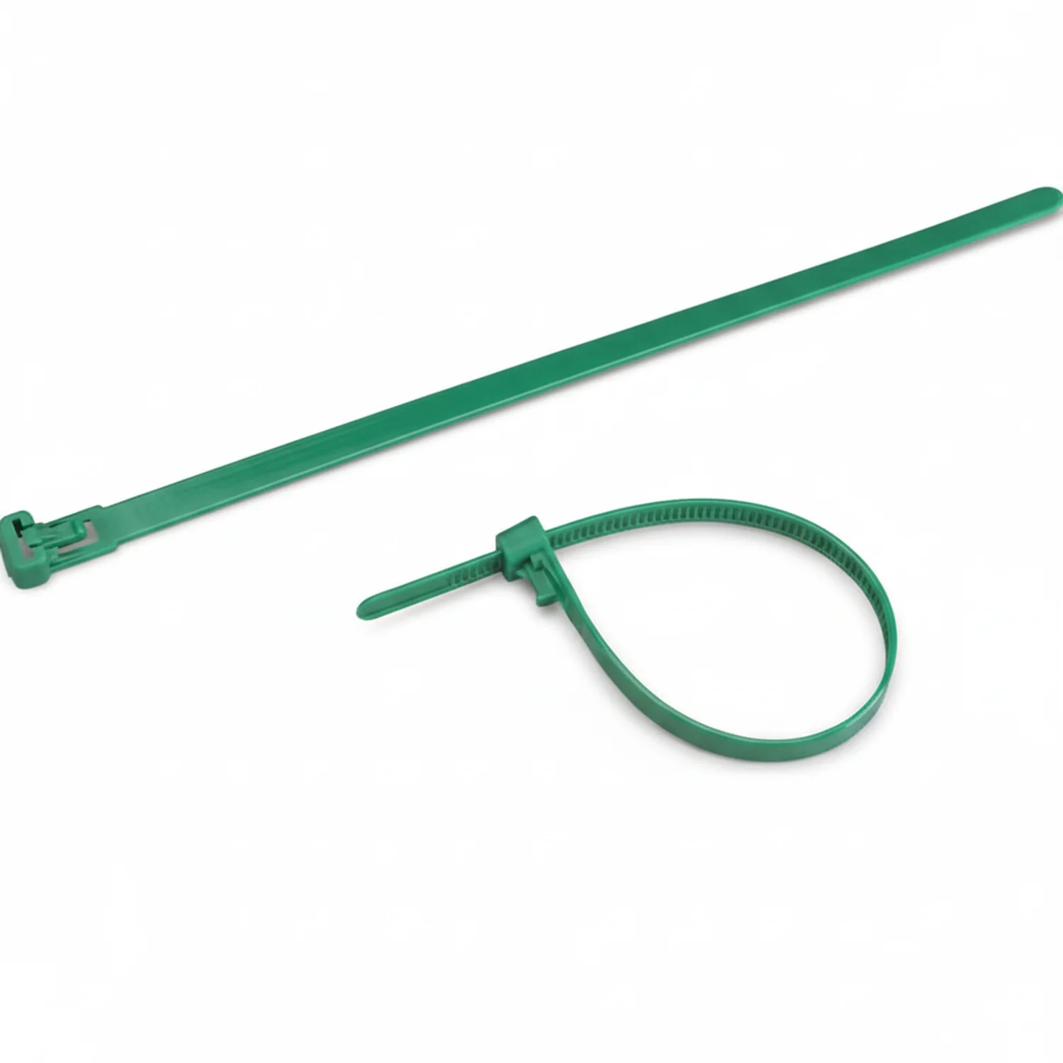 8" 50lb Green Releasable Cable Tie 25/bag