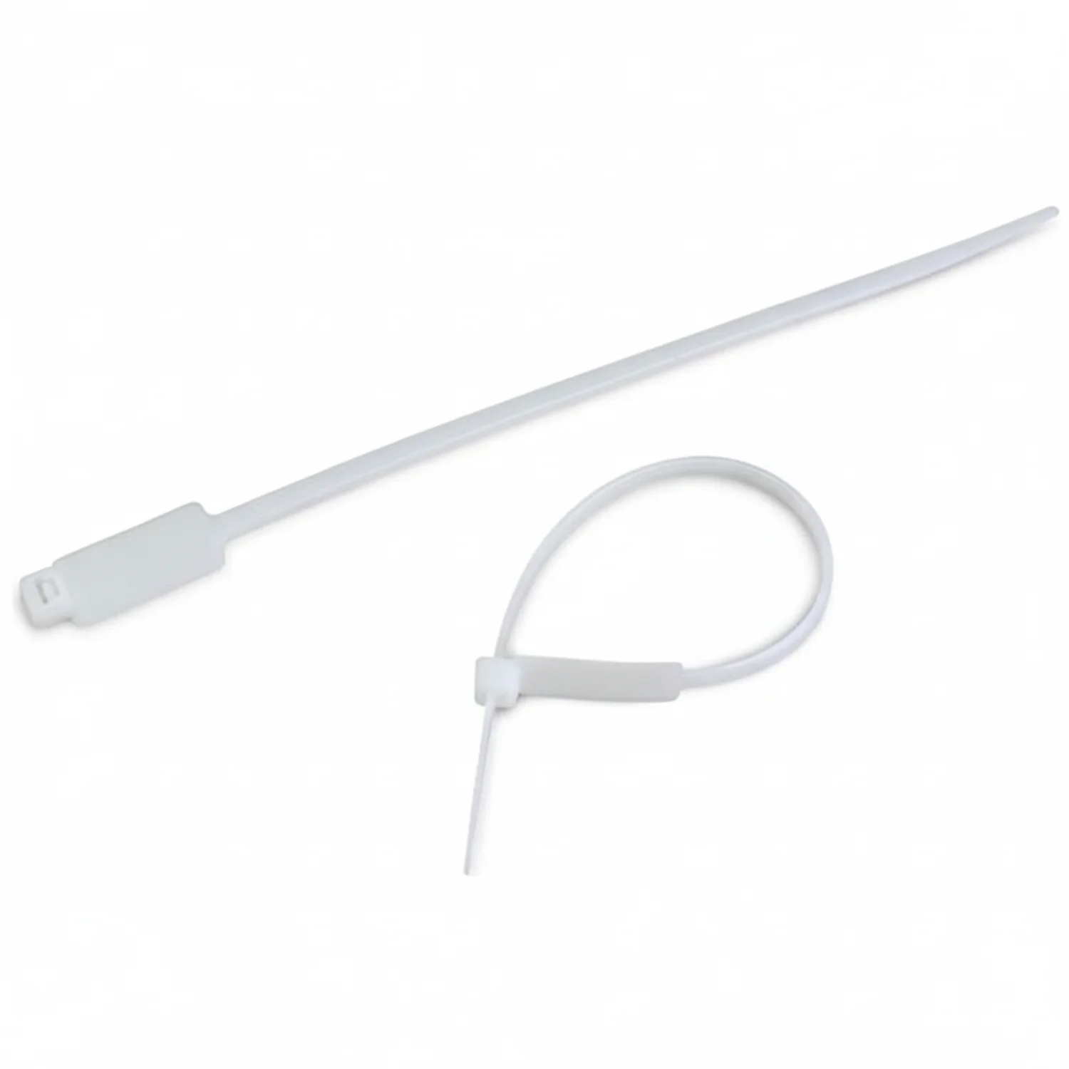 8" 50lb Verticle Marker ID Flag Cable Tie Natural 100/bag