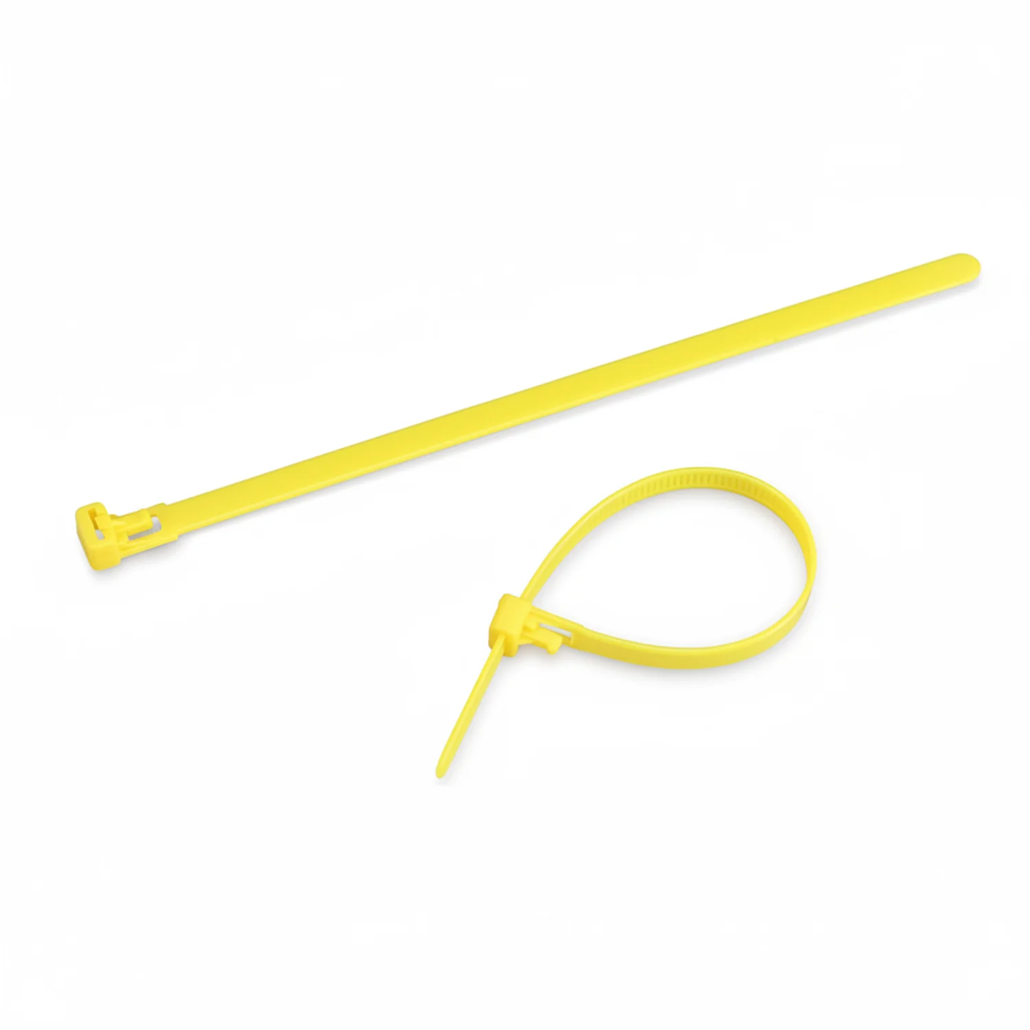 8" 50lb Yellow Releasable Cable Tie 25/bag