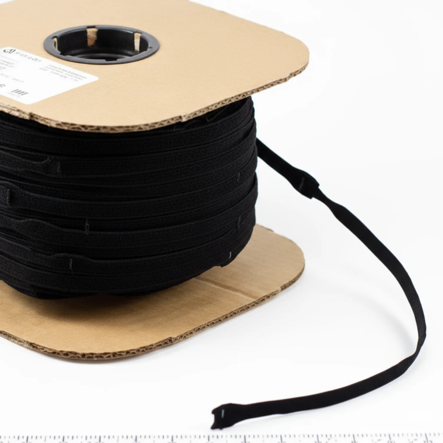 8" x 1/2" Velcro® Brand One Wrap® Straps, Black, 1329/Spool - Image 2