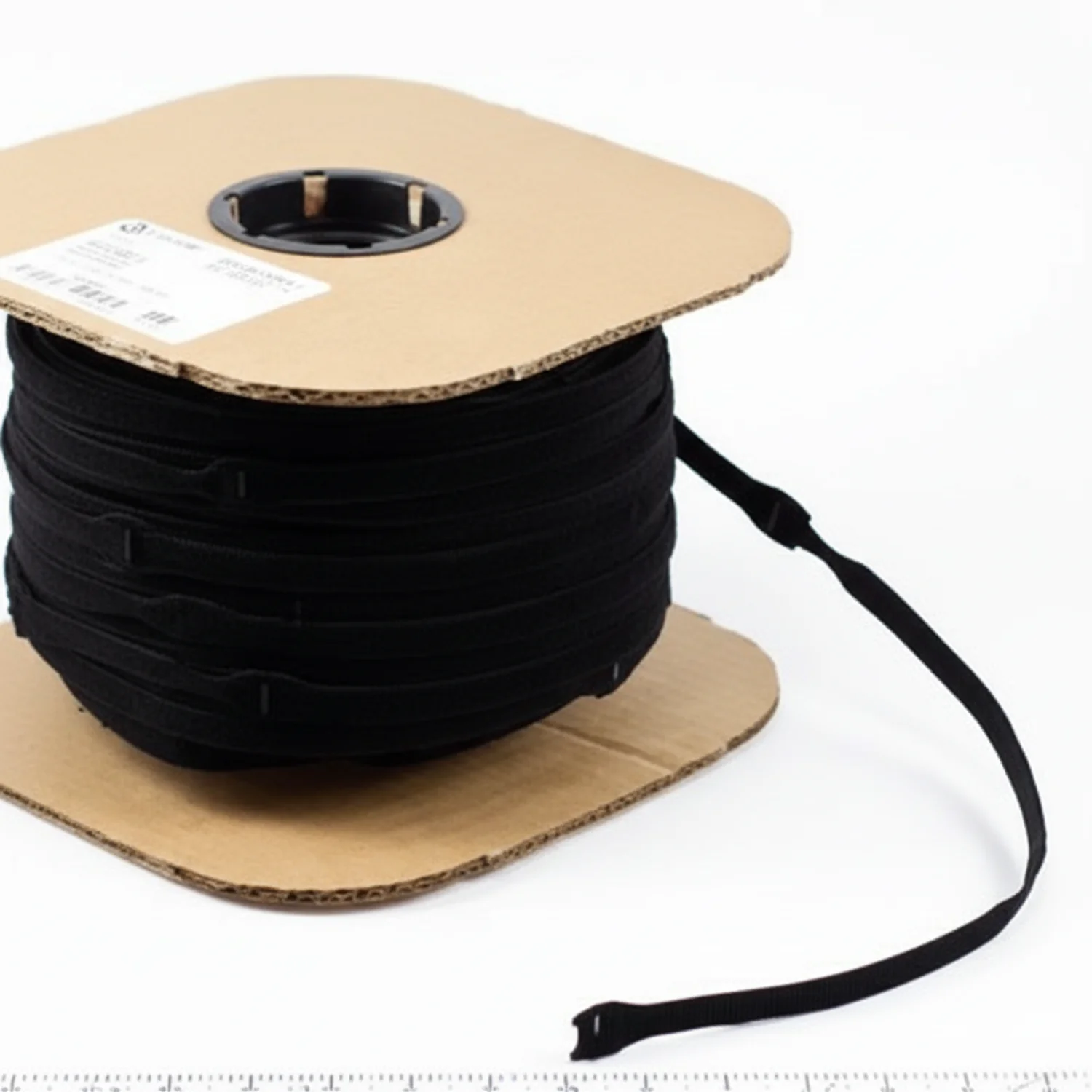 8" x 1" Velcro® Brand One Wrap® Straps Black 675/Spool - Image 2