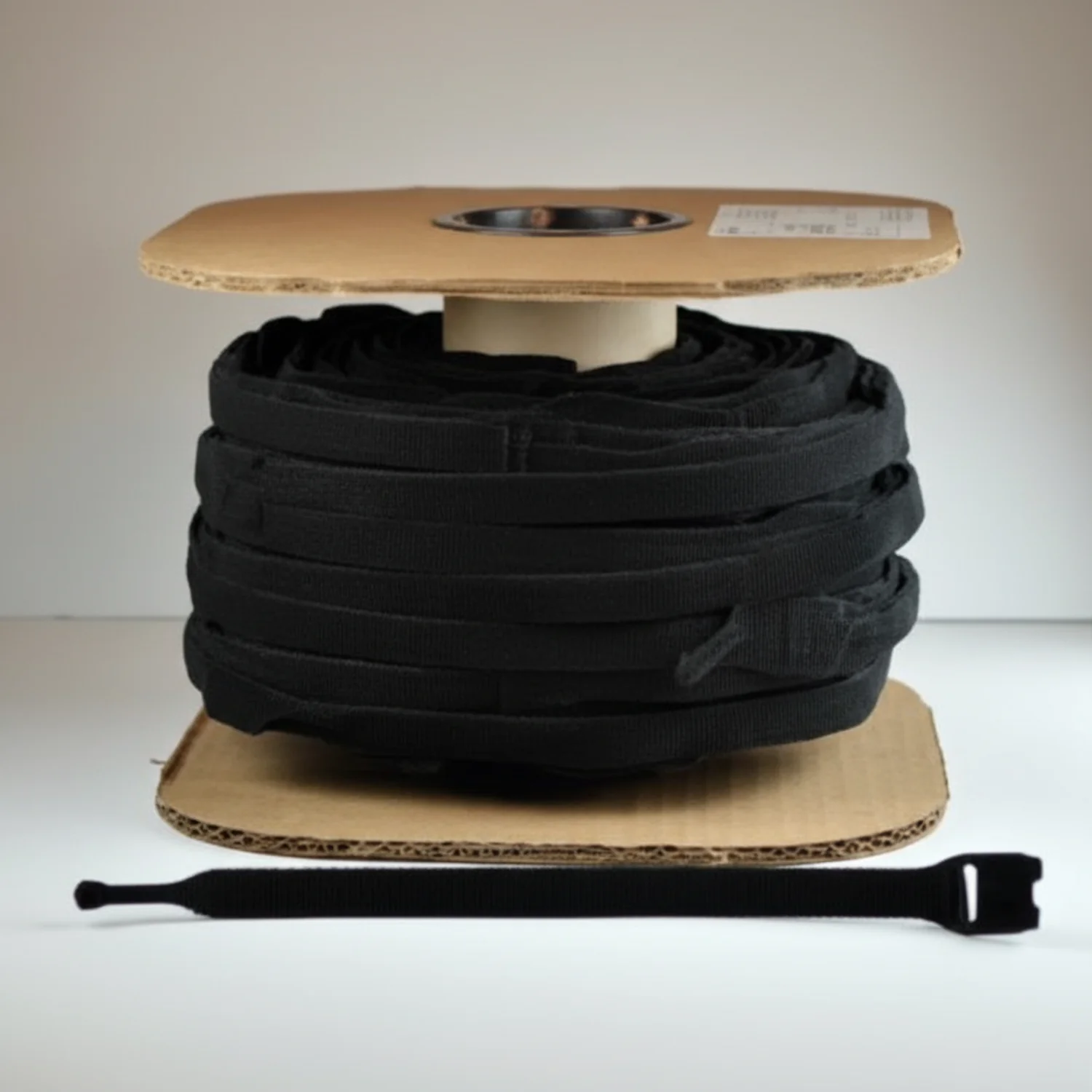 8" x 1" Velcro® Brand One Wrap® Straps Black 675/Spool - Image 4