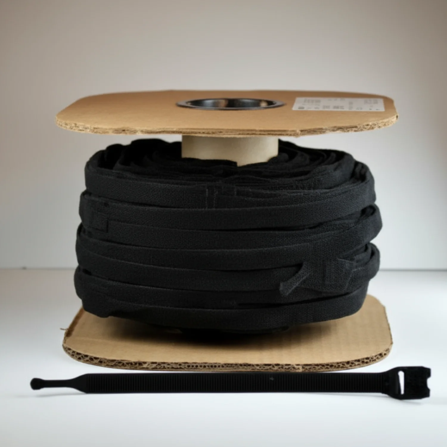 8" x 3/4" Velcro® Brand One Wrap® Straps Black 900/Spool - Image 5