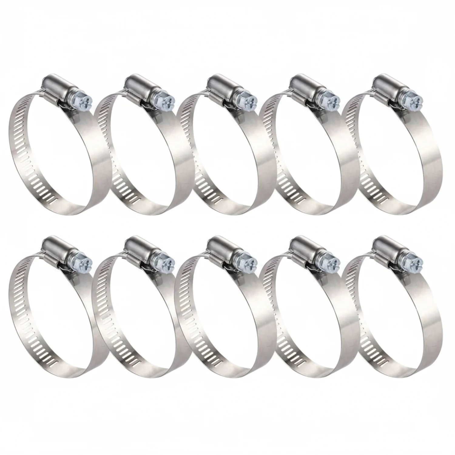 #80P Stainless Steel Hose Clamp w/ Zinc Plated Screw 10/box - Image 2