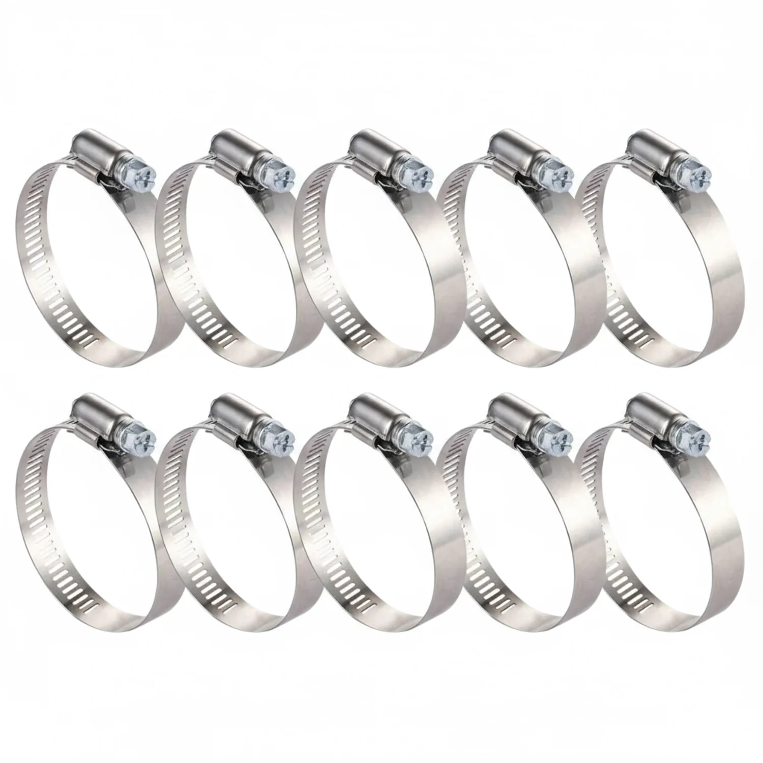 #88P Stainless Steel Hose Clamp w/ Zinc Plated Screw 10/box - Image 2