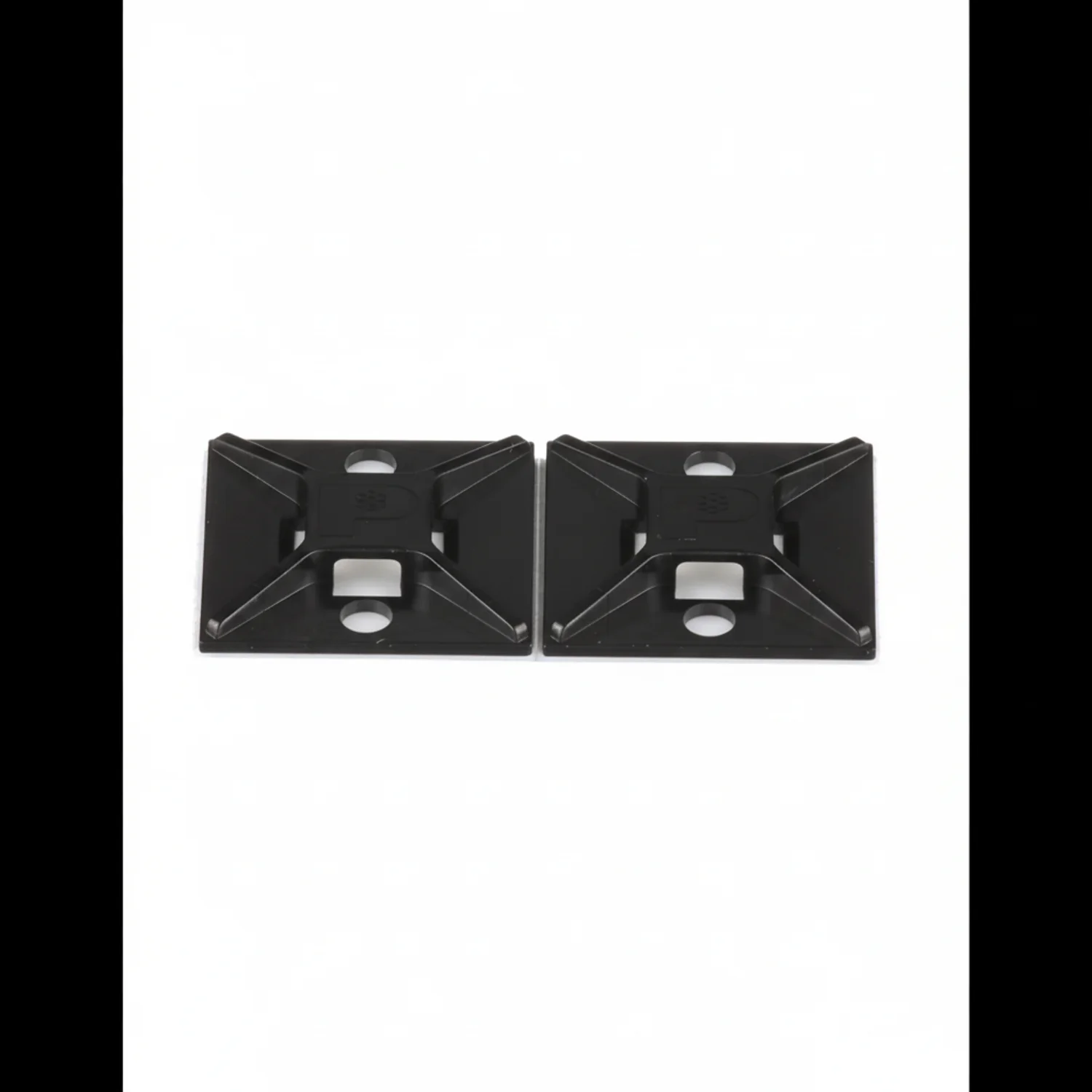 ABM2S-AT-D0 Cable Tie Mount, Black, UV ABS, Acrylic Adh., 1x1", PK500
