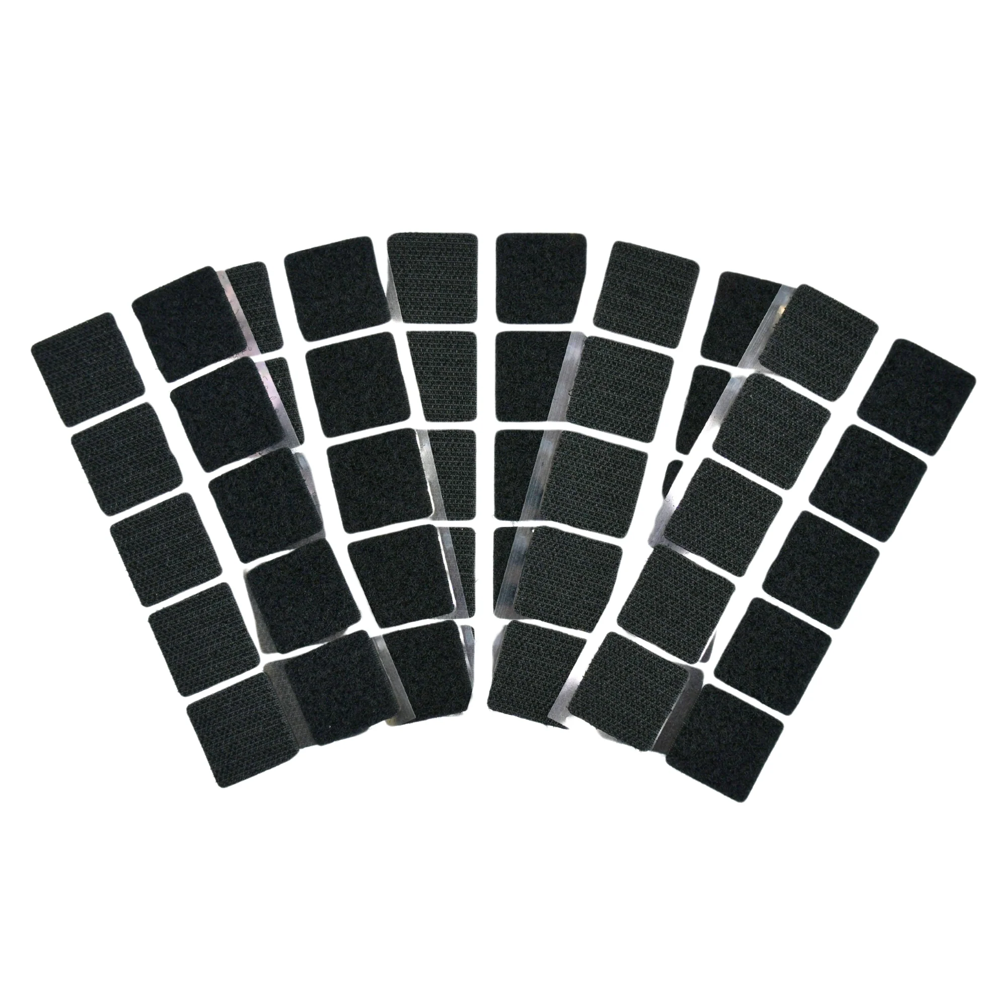 Grizzly Supply 1" Black Adhesive Hook and Loop Square 25/pk - Image 3