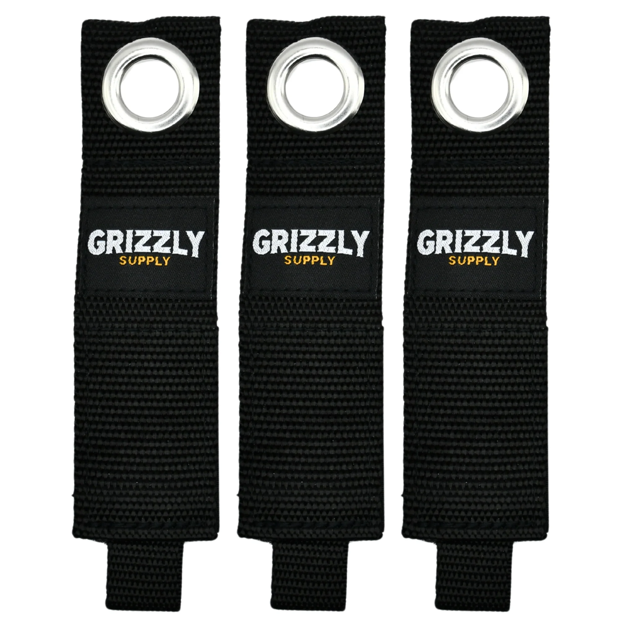 Grizzly Supply 10" Black Hook and Loop Storage Strap 3/pk - Image 4