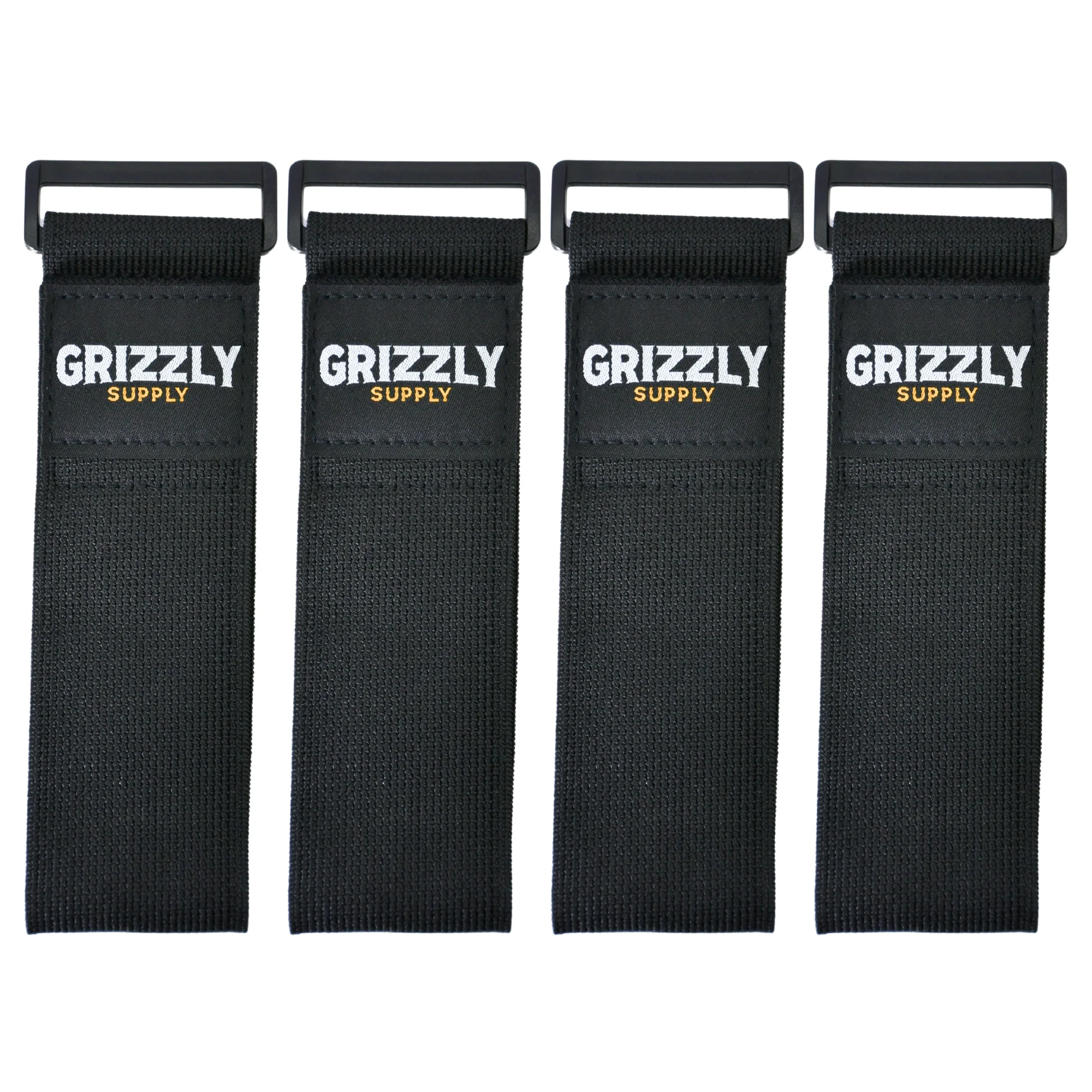 Grizzly Supply 12" Black Stretch Strap 4/pk - Image 2