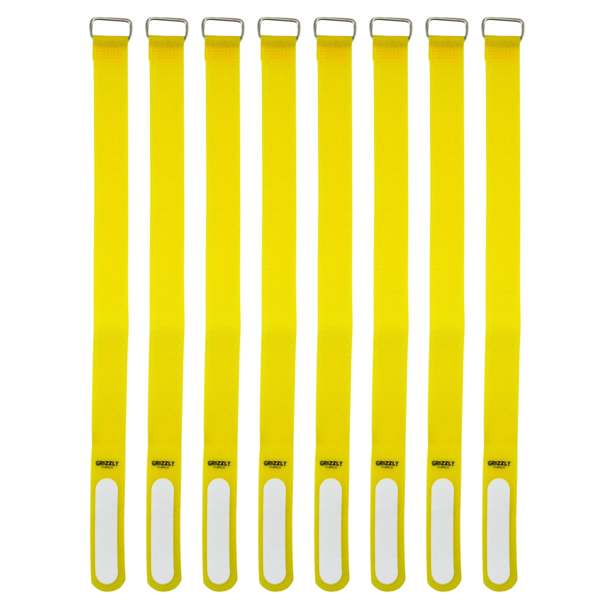 Grizzly Supply 12" Yellow Hook and Loop Cinch Strap 8/pk - Image 2