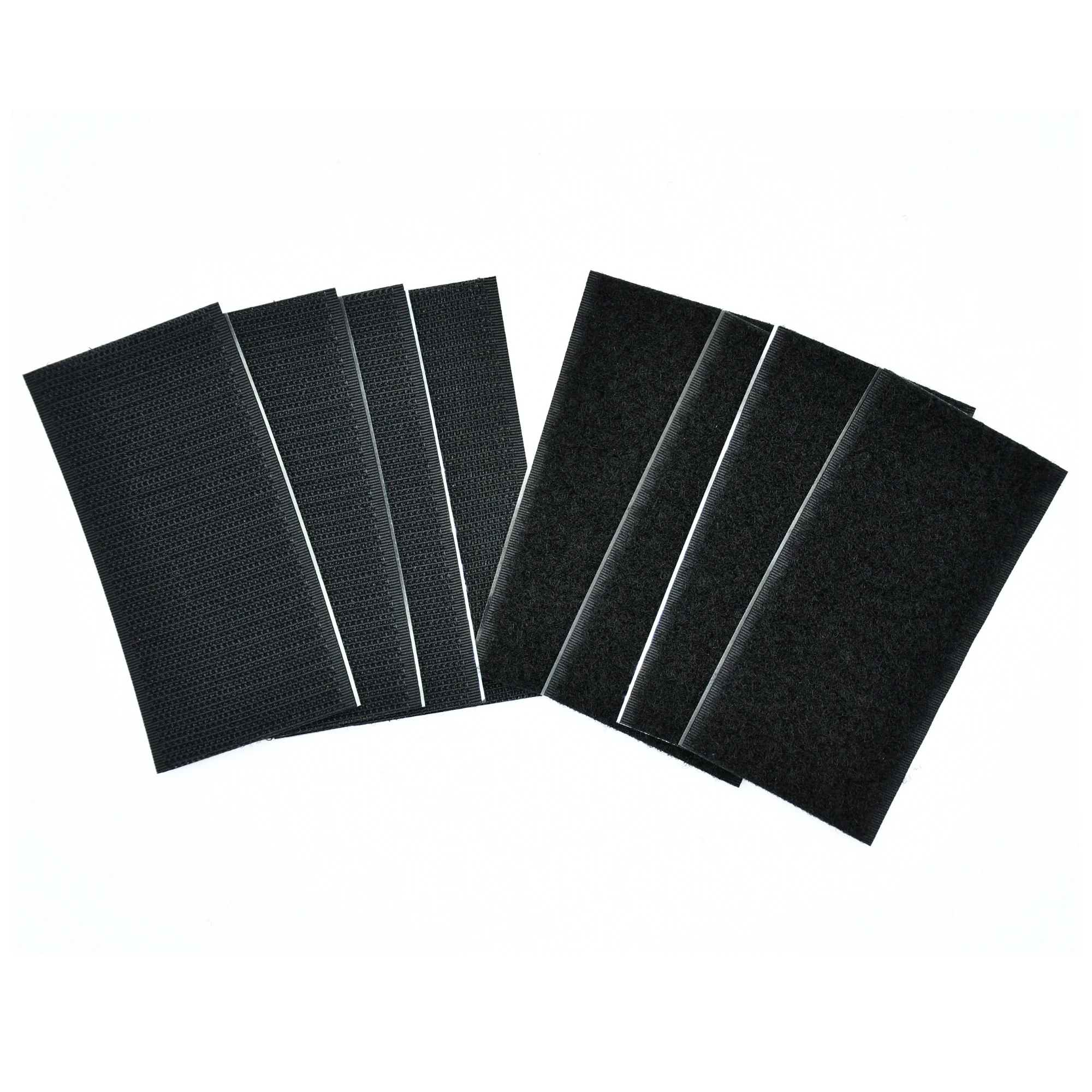 Grizzly Supply 4"x2" Black Adhesive Hook and Loop Strip 4/pk - Image 2