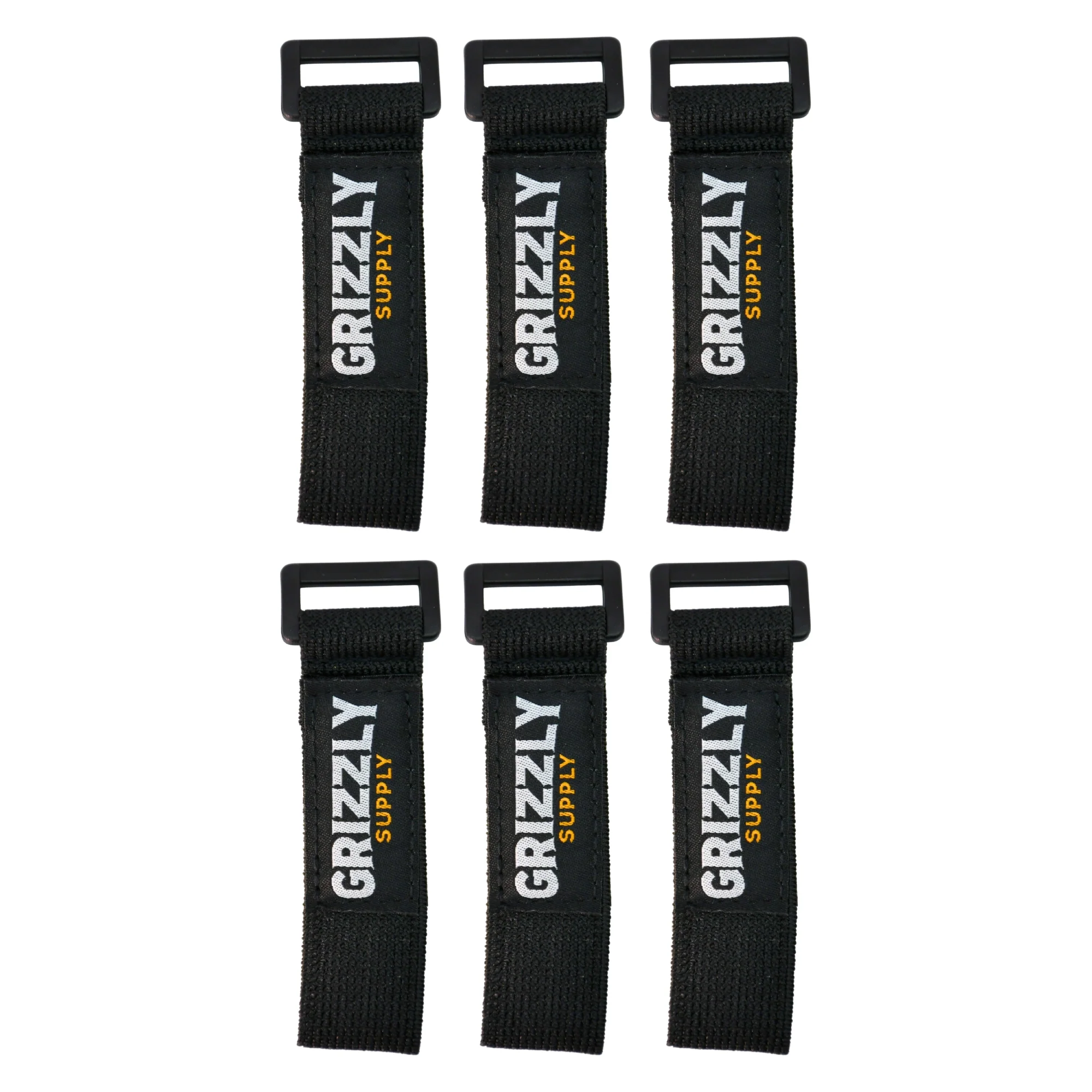 Grizzly Supply 6" Black Stretch Strap 6/pk - Image 2