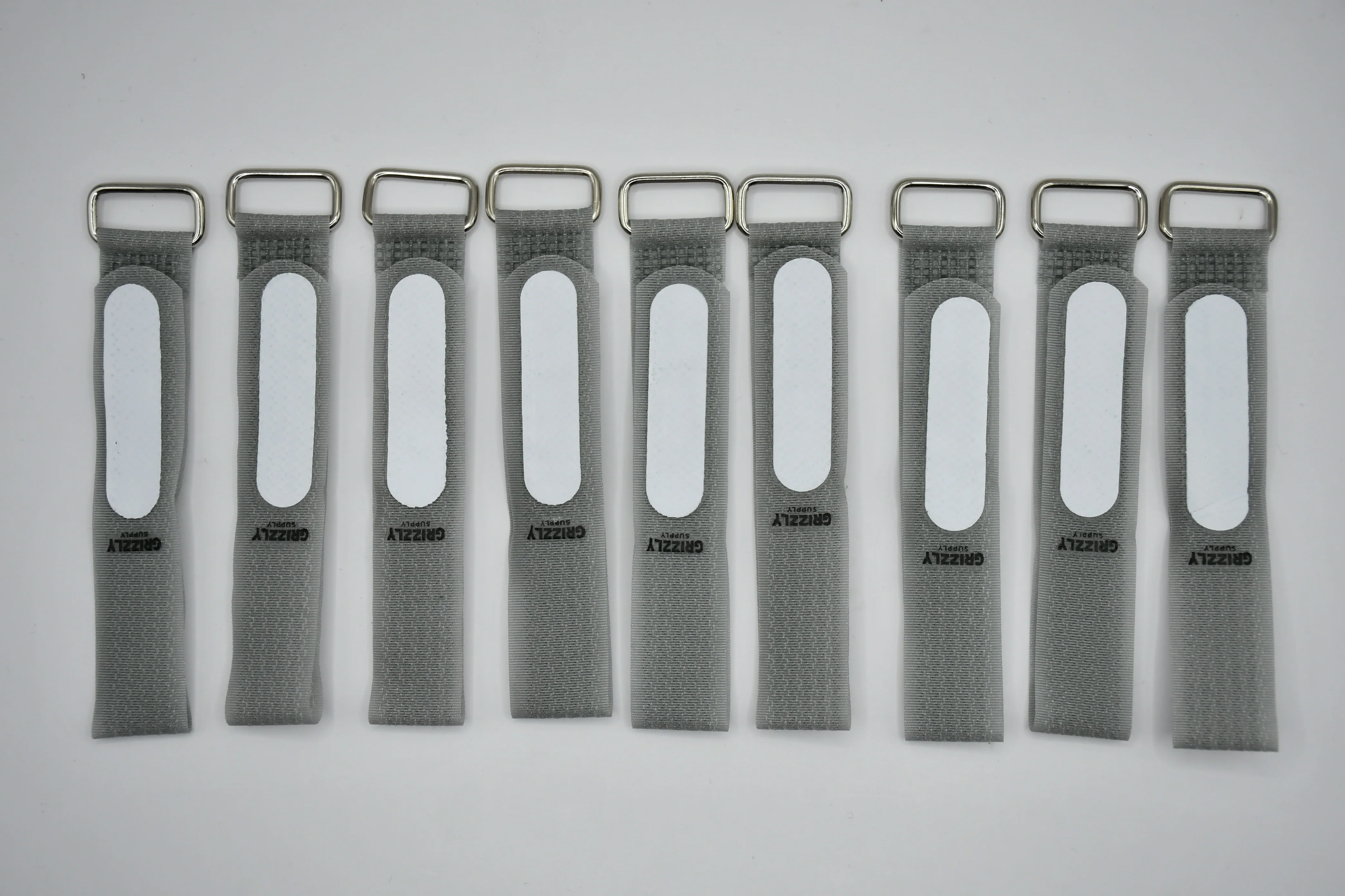 Grizzly Supply 8" Gray Hook and Loop Cinch Strap 9/pk - Image 7