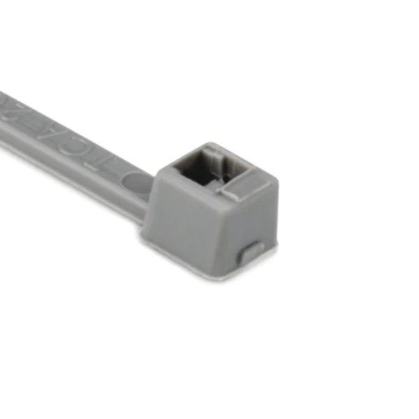 HellermannTyton 116-01818 Standard Cable Tie, 4" Long, UL Rated, 18lb Tensile Strength, PA66, Gray, 100/pkg