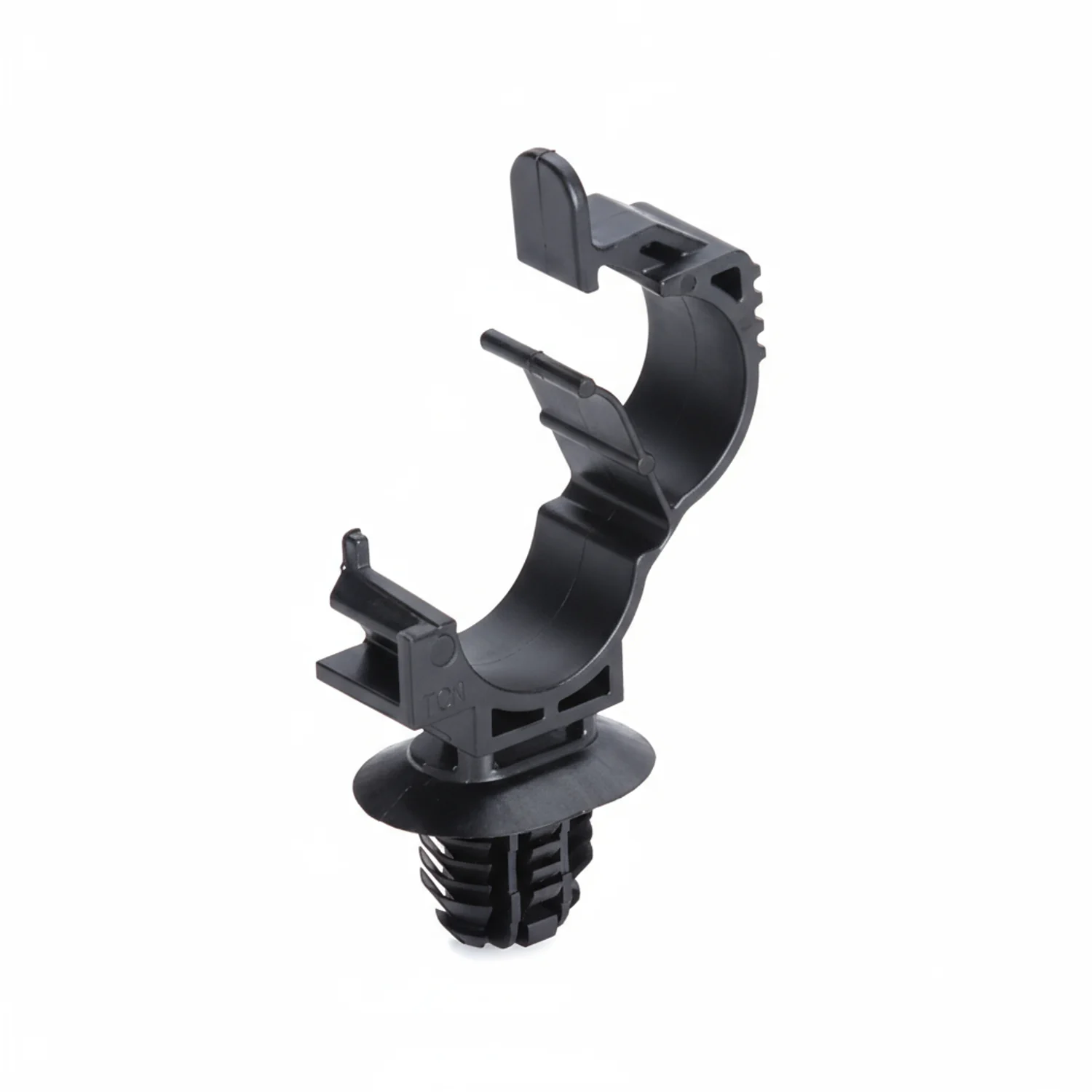 HellermannTyton 151-02501 LOC Locking Clamp, 10–14 mm Bundle Dia with FT9X12 Fir Tree, PA66HIRHSUV, Black, 500/pkg