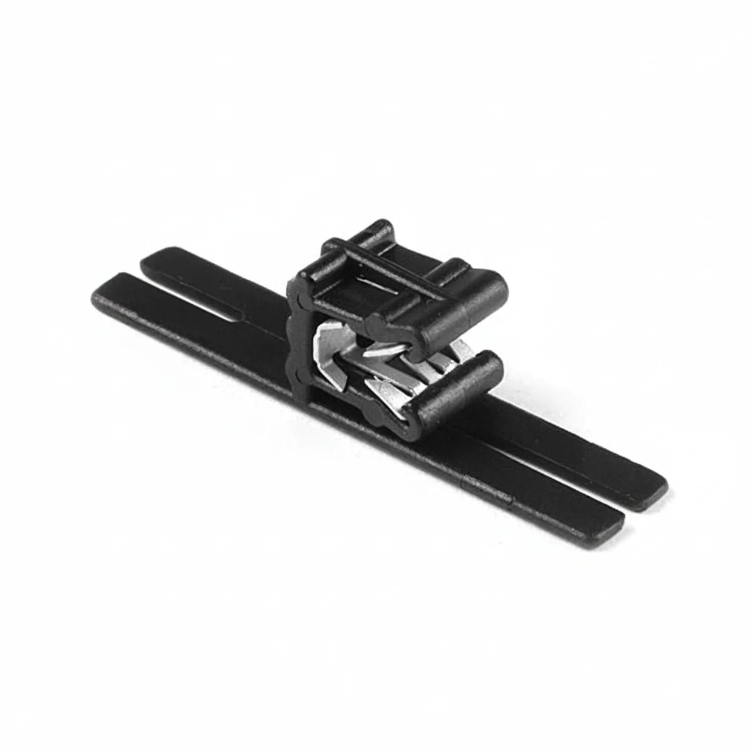 HellermannTyton 151-03403 Edge Clip and Tape Clip, Panel Thickness 0.04" - 0.12", 1.8" Long, PA66HIRHS, Black, 500/pkg