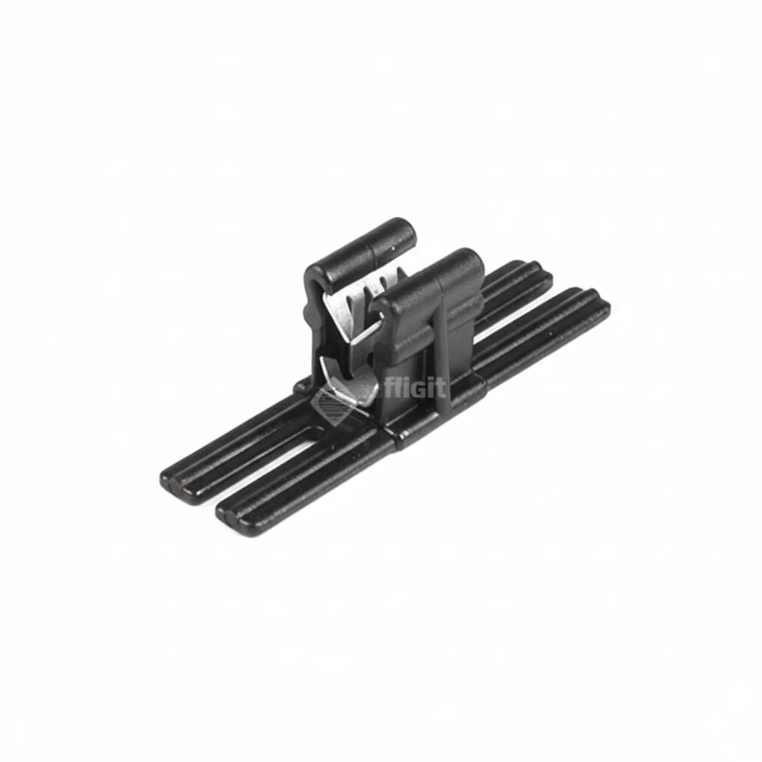 HellermannTyton 151-03404 Edge Clip and Tape Clip, Panel Thickness 0.04" - 0.12", 1.6" Long, PA66HIRHS, Black, 500/pkg