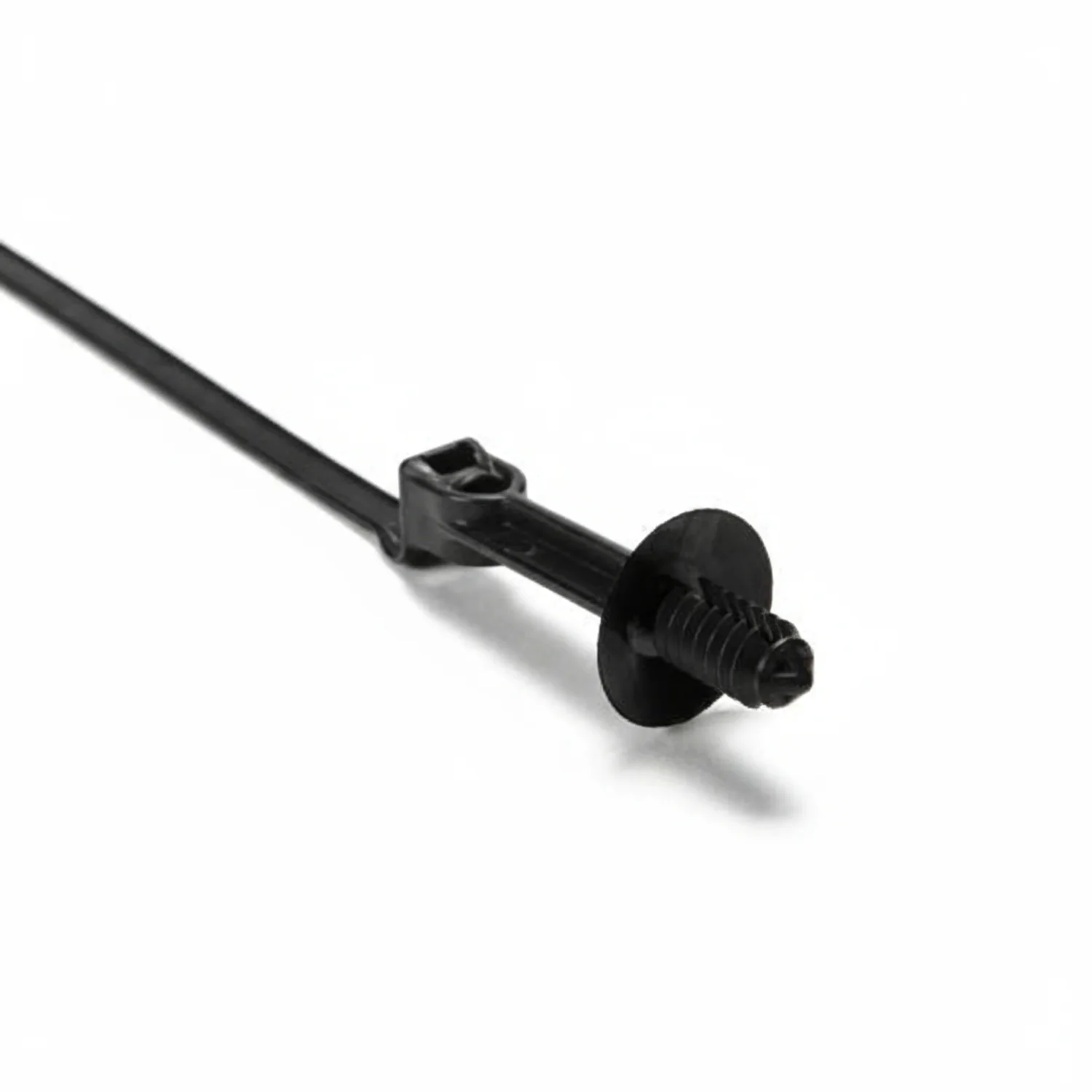 HellermannTyton 157-00195 Offset Fir Tree Cable Tie, 25 mm, FT6, 8" Tie, 50lb Tensile Strength, PA66HIRHS, Black, 500/pkg