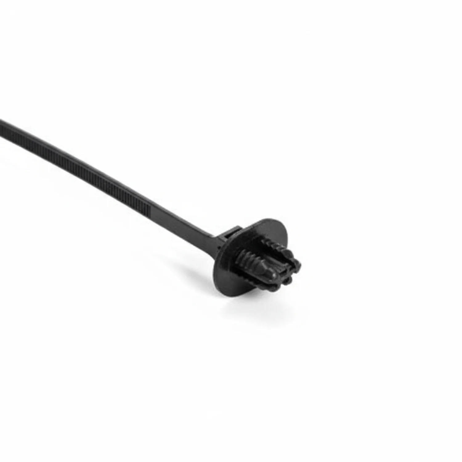 HellermannTyton 157-00232 1-Piece Cable Tie/Fir Tree with Disc, 8.6"L, 6.2 - 13.0 mm, PA66HIRHS, Black, 500/pkg