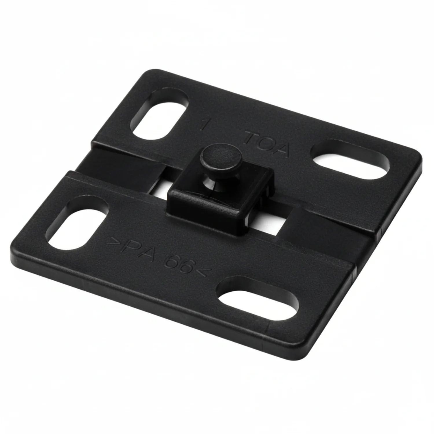 HellermannTyton 161-64014 Helawrap, Mounting Base without Adhesive, HWBASE, PA66HIRHS, Black, 50/pkg