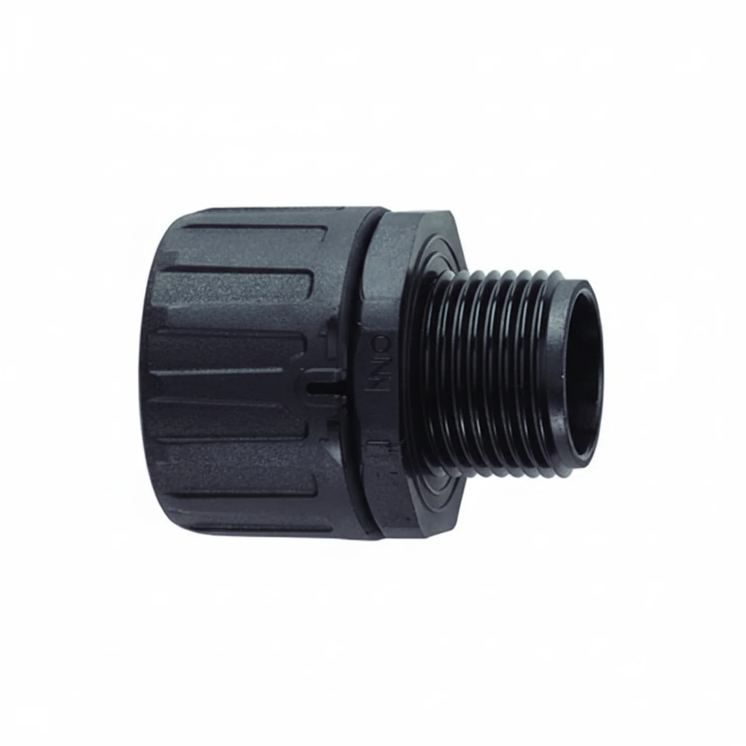 HellermannTyton 166-90103 HelaGuard Non-Metallic IP66 Fitting, Straight, NPT Thread, 0.38" Dia, PA66, Black, 10/pkg