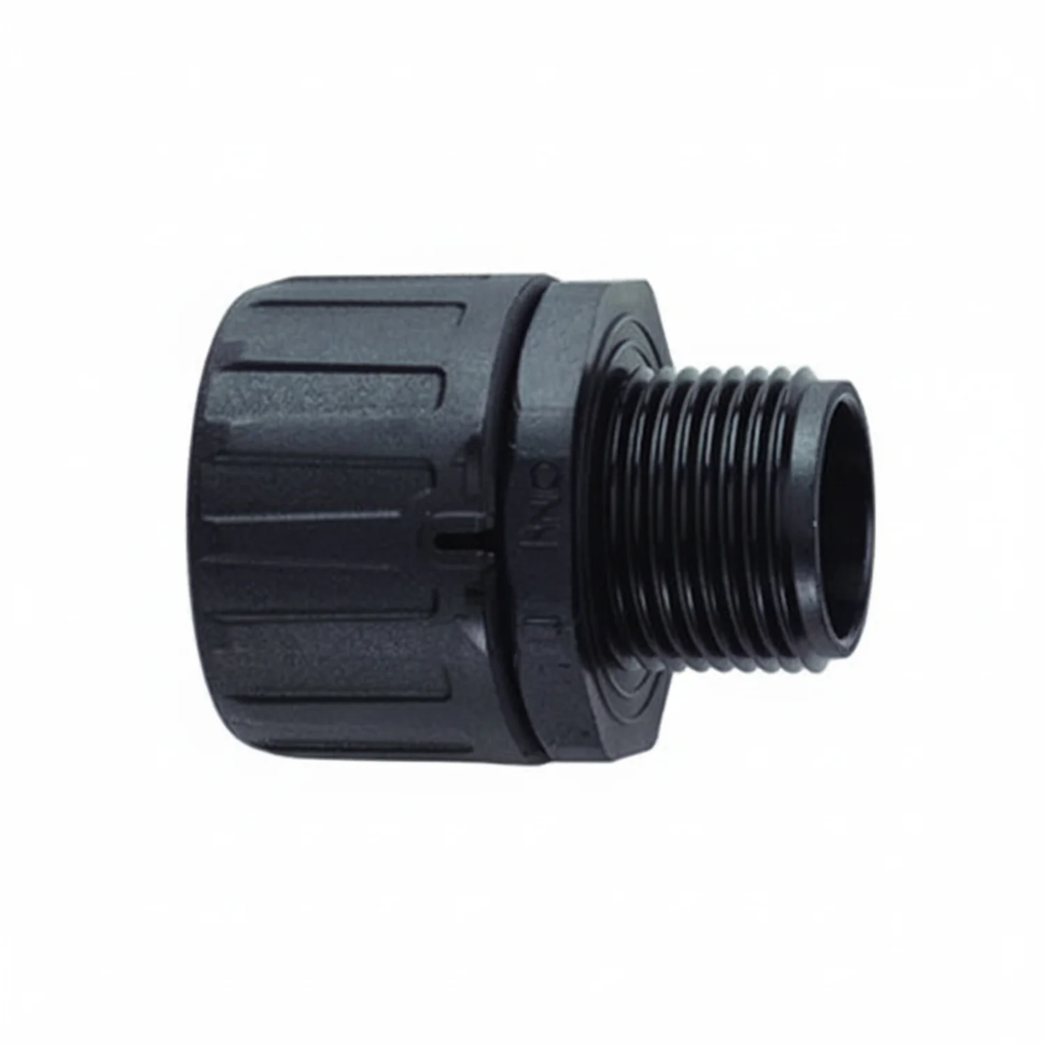 HellermannTyton 166-90104 HelaGuard Non-Metallic IP66 Fitting, Straight, NPT Thread, 0.50" Dia, PA66, Black, 10/pkg