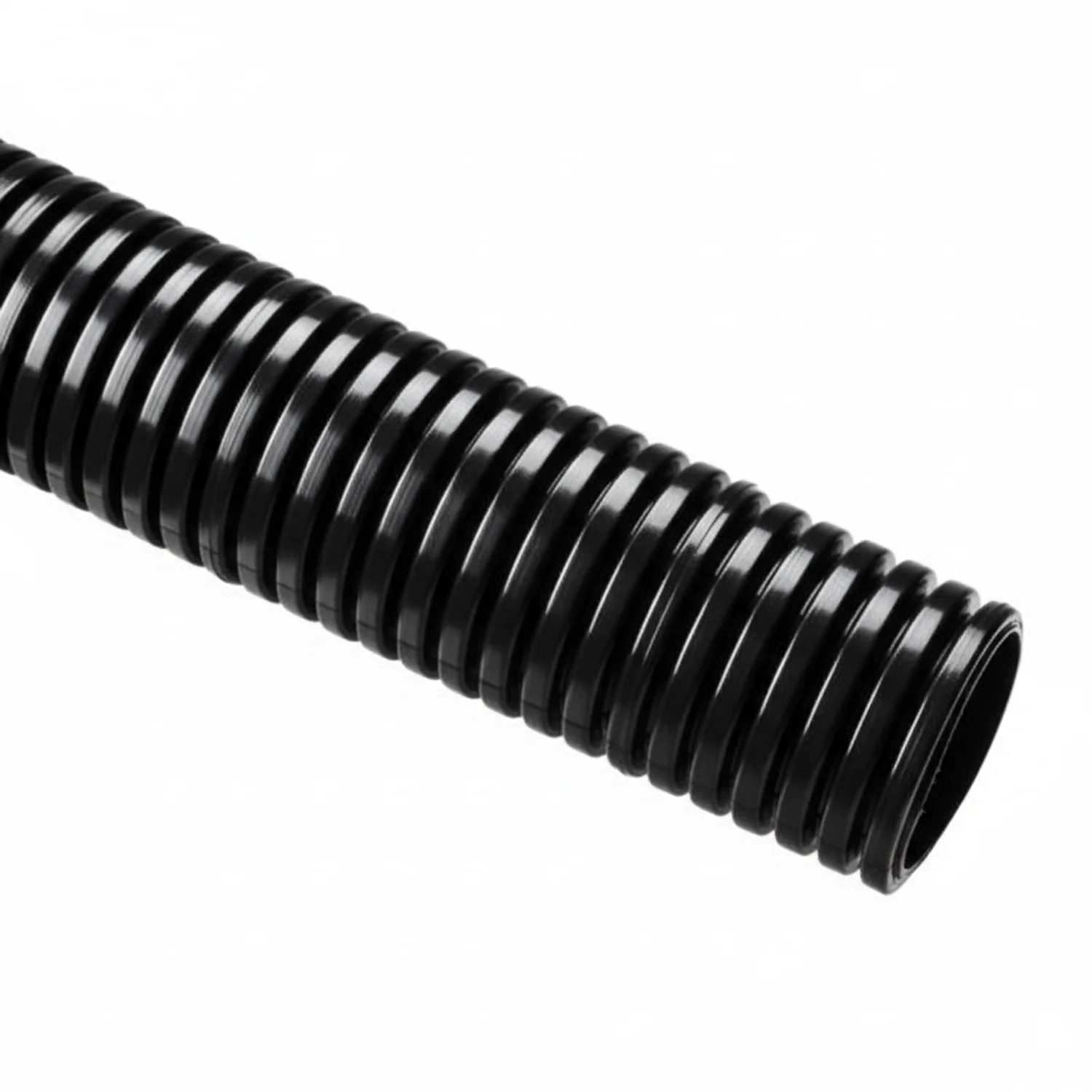 HellermannTyton 166-90203 HelaGuard Non-Metallic Conduit, Flame Retardant, Std Wt, 0.50" Dia, PA6-FR, Bk, 100 ft/Std. Reel