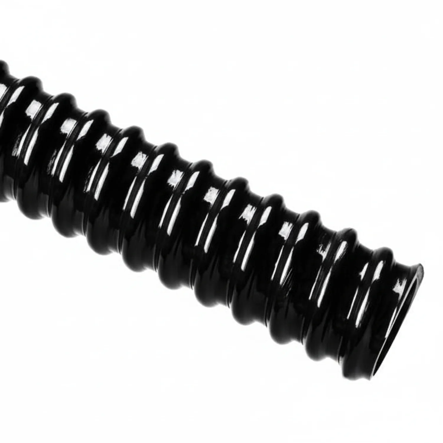 HellermannTyton 166-90223 HelaGuard SR PVC Tubing, Smooth Bore, Spiral Cover, Std Wt, 1.00" Dia, Bk, 100 ft/Std. Reel