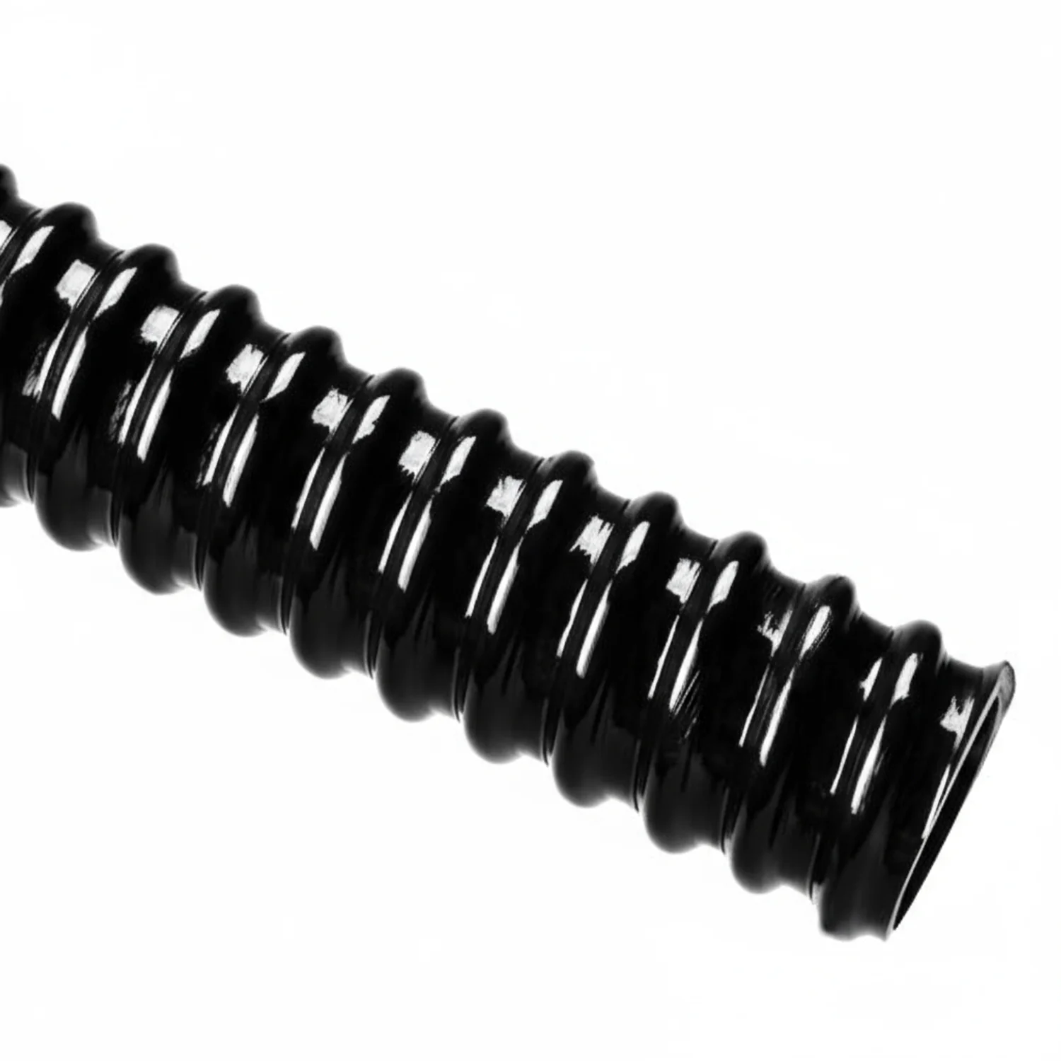 HellermannTyton 166-90503 HelaGuard SR PVC Tubing, Smooth Bore, Spiral Cover, Std Wt, 2.0" Dia, Bk, 100 ft/Std. Reel