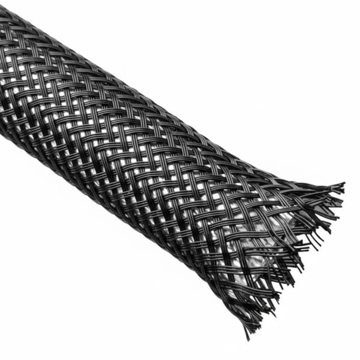 HellermannTyton 170-03070 Braided Sleeving, Expandable, .25" Dia, PA66 Monofilament, Black, 1000 ft/bulk reel