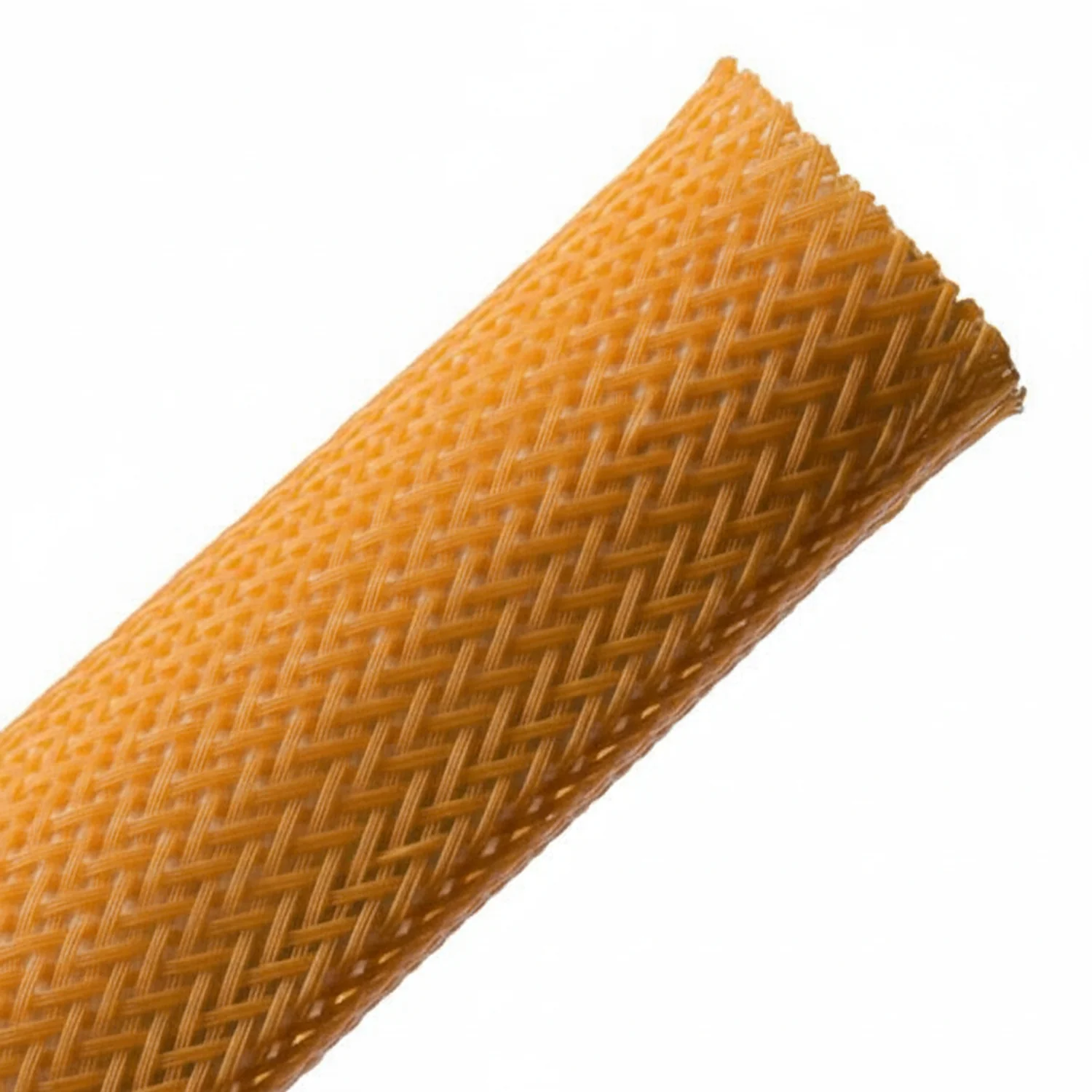 HellermannTyton 170-03081 Braided Sleeving, Expandable, 1.5" Dia, PET, Orange, 200 ft/bulk reel