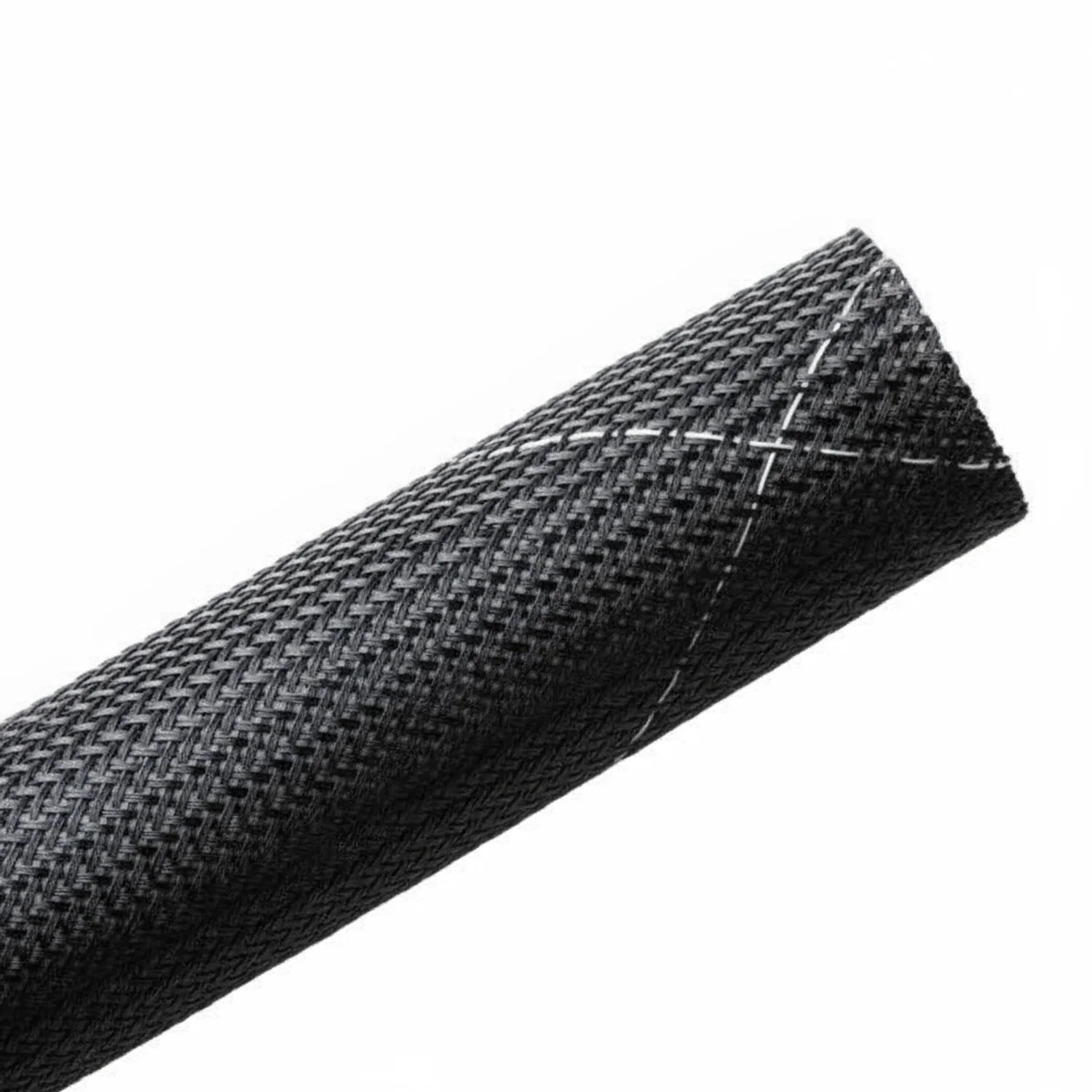 HellermannTyton 170-03119 Braided Sleeving, Expandable, Fray Resistant Flame Retardant, .75" Dia, PET, Black, 250 ft Reel