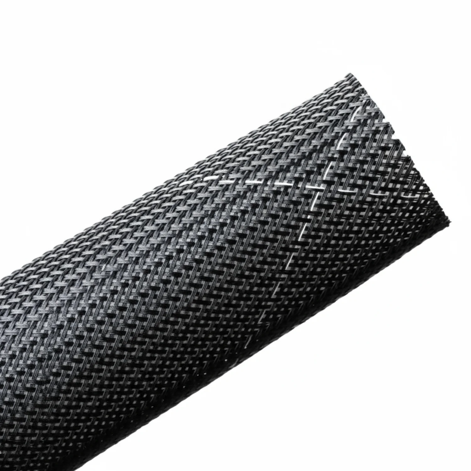HellermannTyton 170-03121 Braided Sleeving, Expandable, 1.25" Dia, Fray Resistant, Flame Retardant, Black, 250 ft Reel