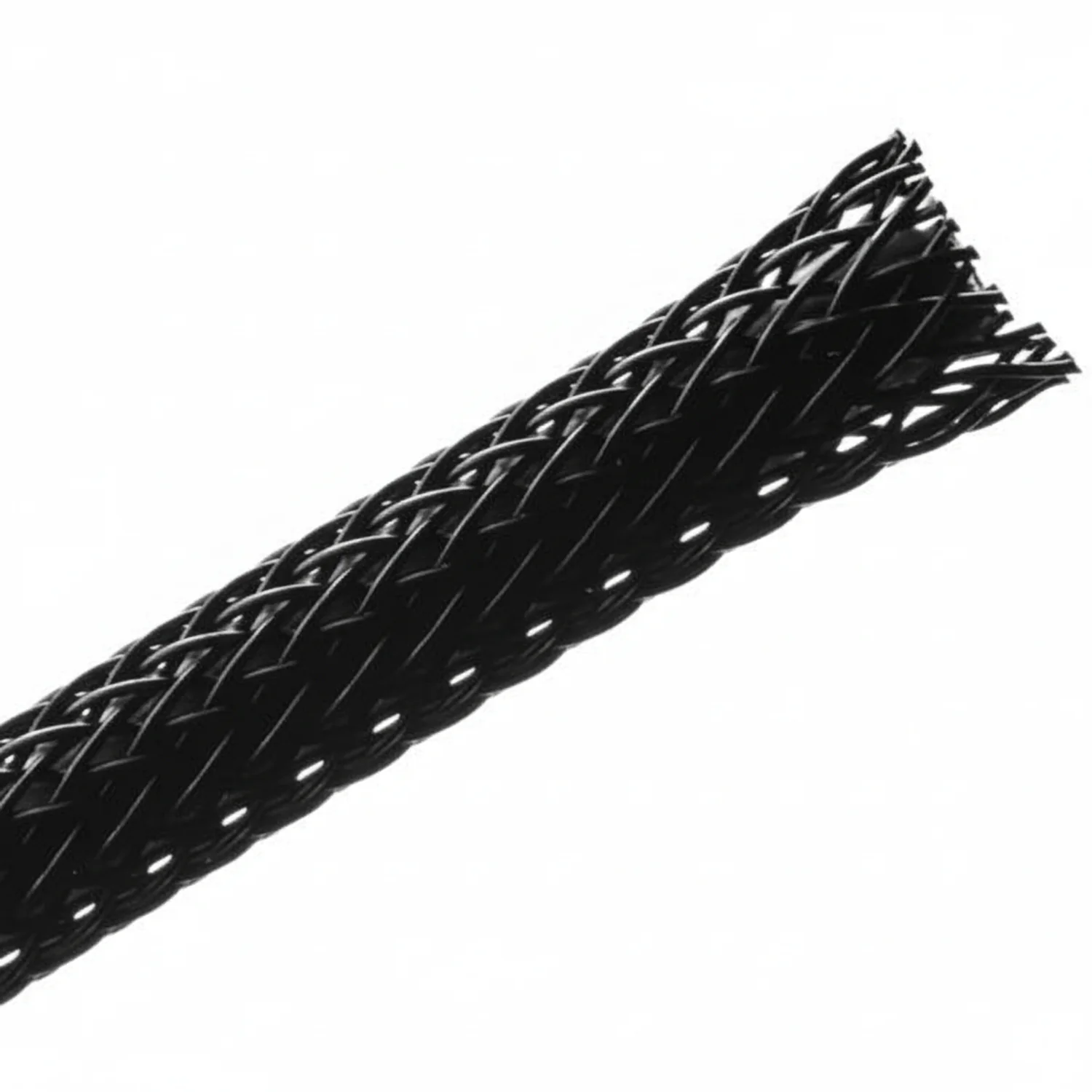 HellermannTyton 170-03177 Braided Sleeving, Expandable, .125" Dia, PET, Black, 225 ft/reel