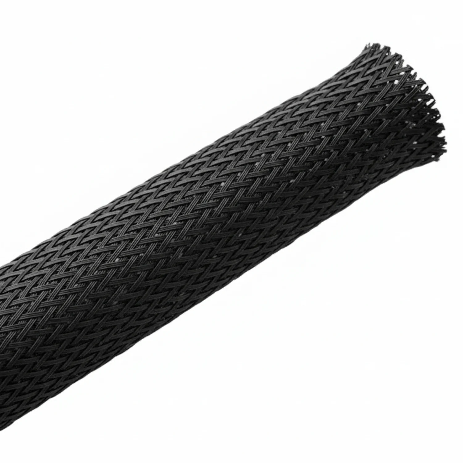 HellermannTyton 170-03210 Braided Sleeving, Expandable, .62" Dia, PA66 Monofilament, Black, 100 ft/reel