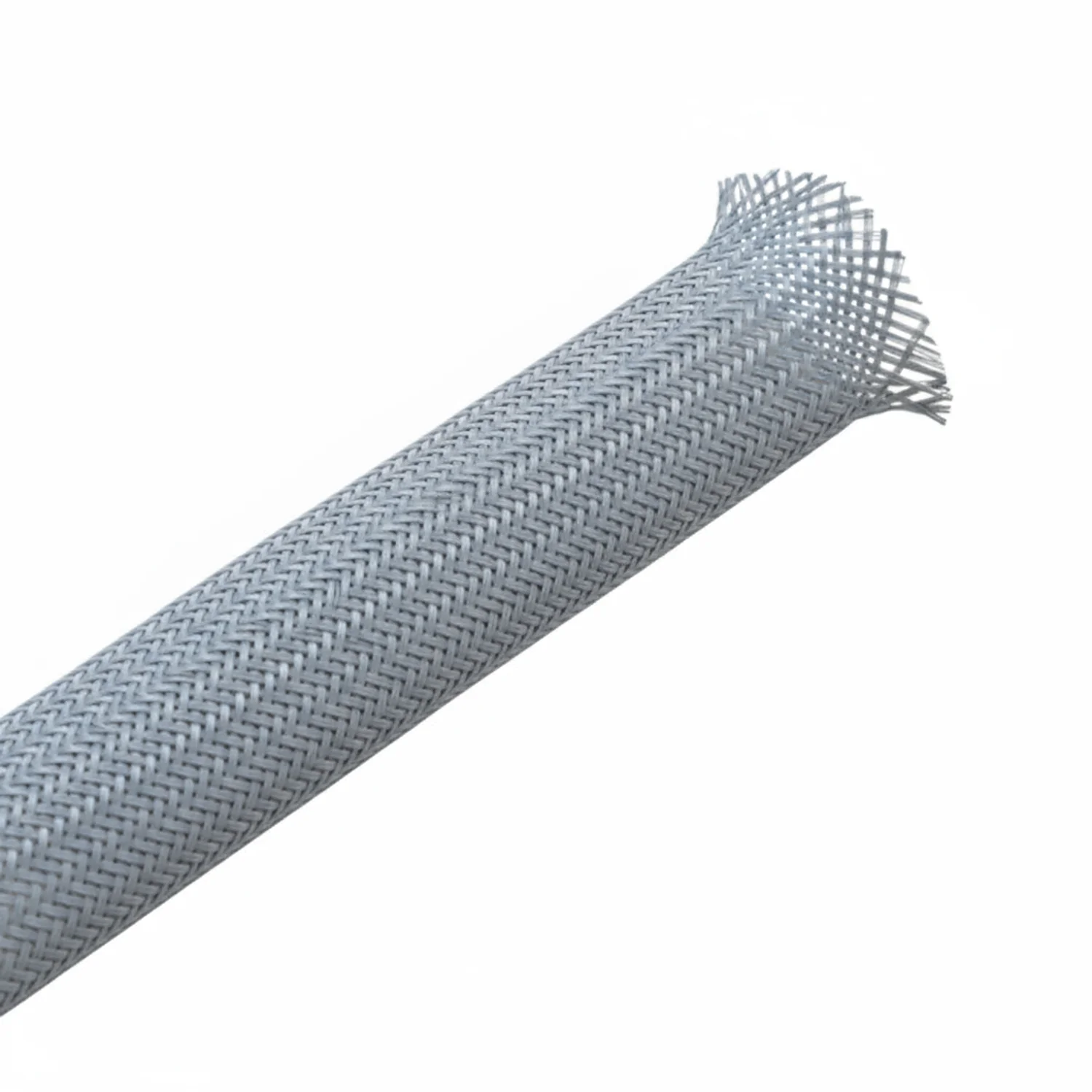 HellermannTyton 170-21000 Helagaine Braided Sleeving, 10 mm Dia, PA66, GY, 328ft/Reel